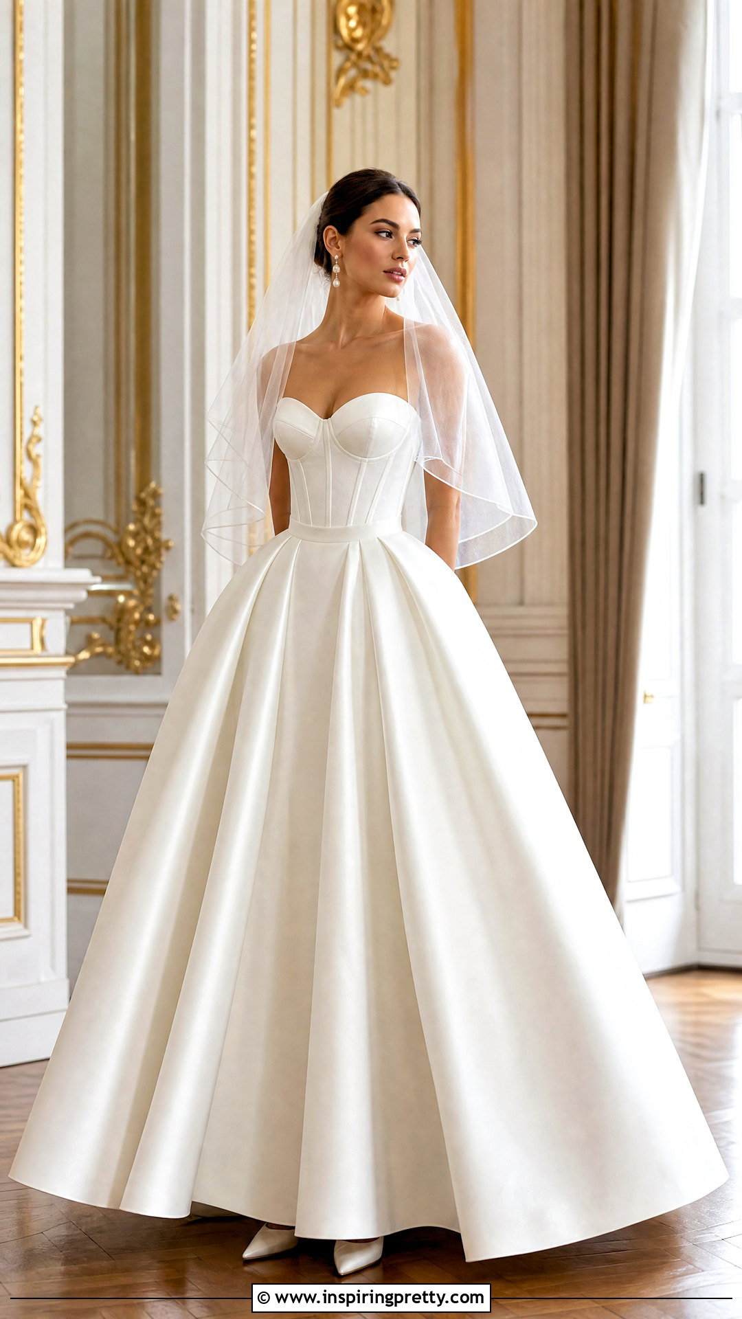 Corset Bridal Top With Satin Ball Skirt - 20 bridal tops separates