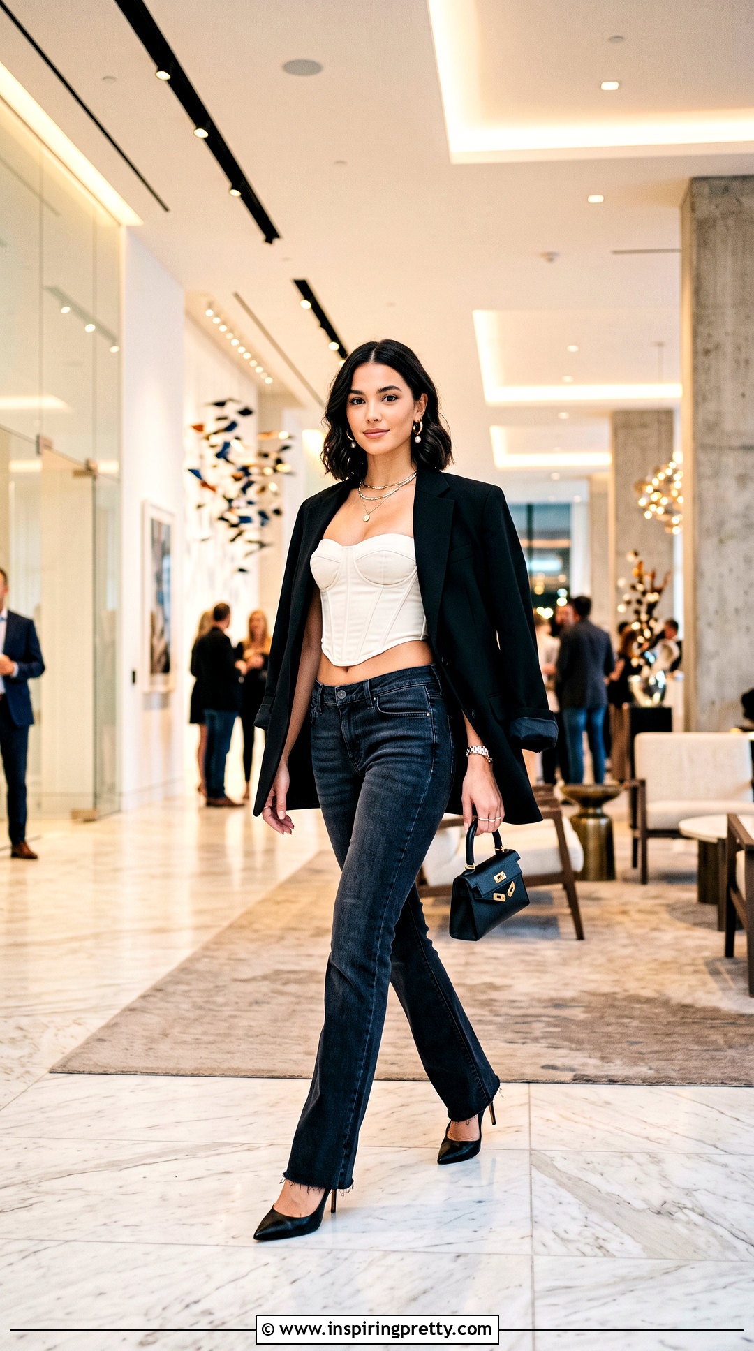 Corset Crop Top With Low Rise Bootcut Jeans - 20 low rise jeans crop tops