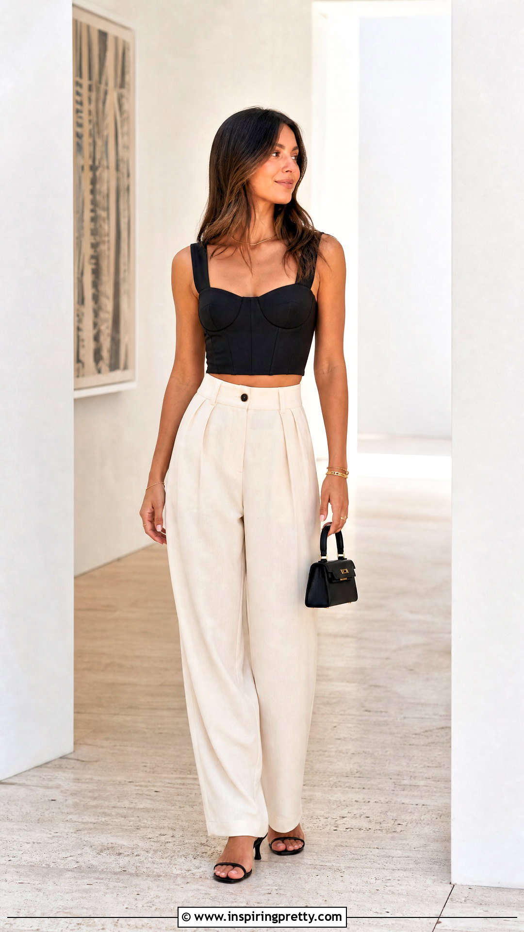 Corset Crop Top With Tailored Trousers - 20 summer crop tops for women