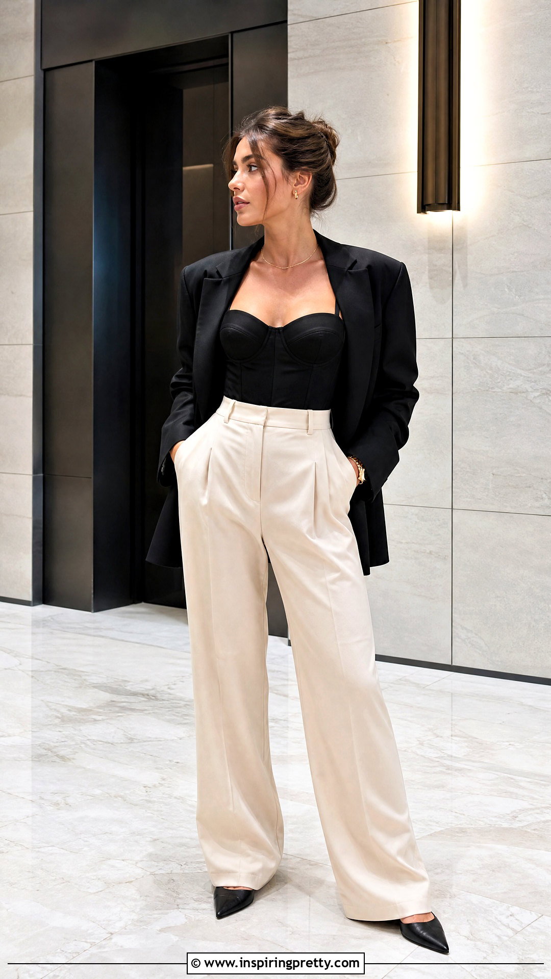 Corset Inspired Top With Relaxed Trousers - 50 modern tops for women