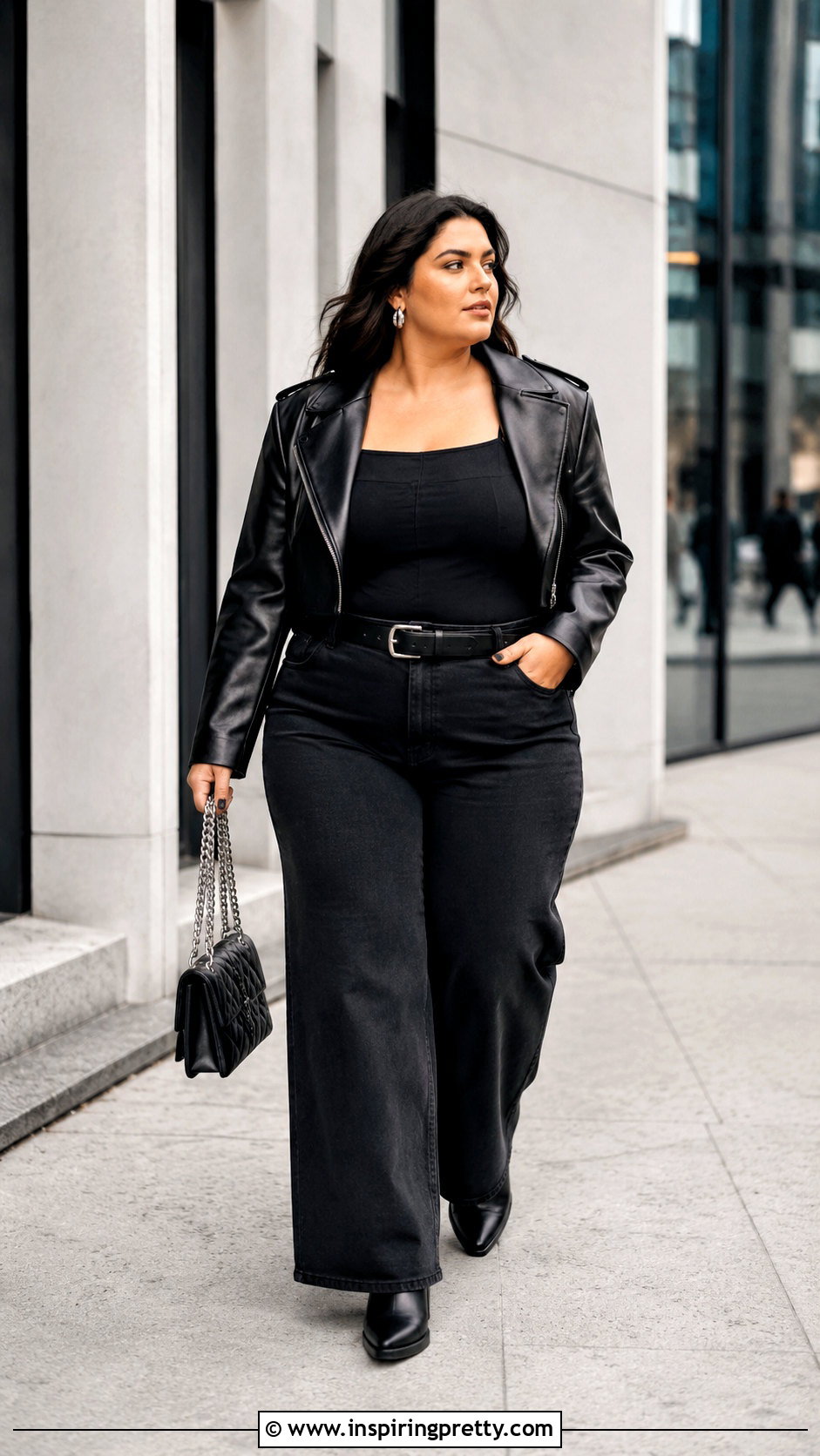Corset Inspired Top With Wide Leg Jeans - 50 alt tops outfit ideas