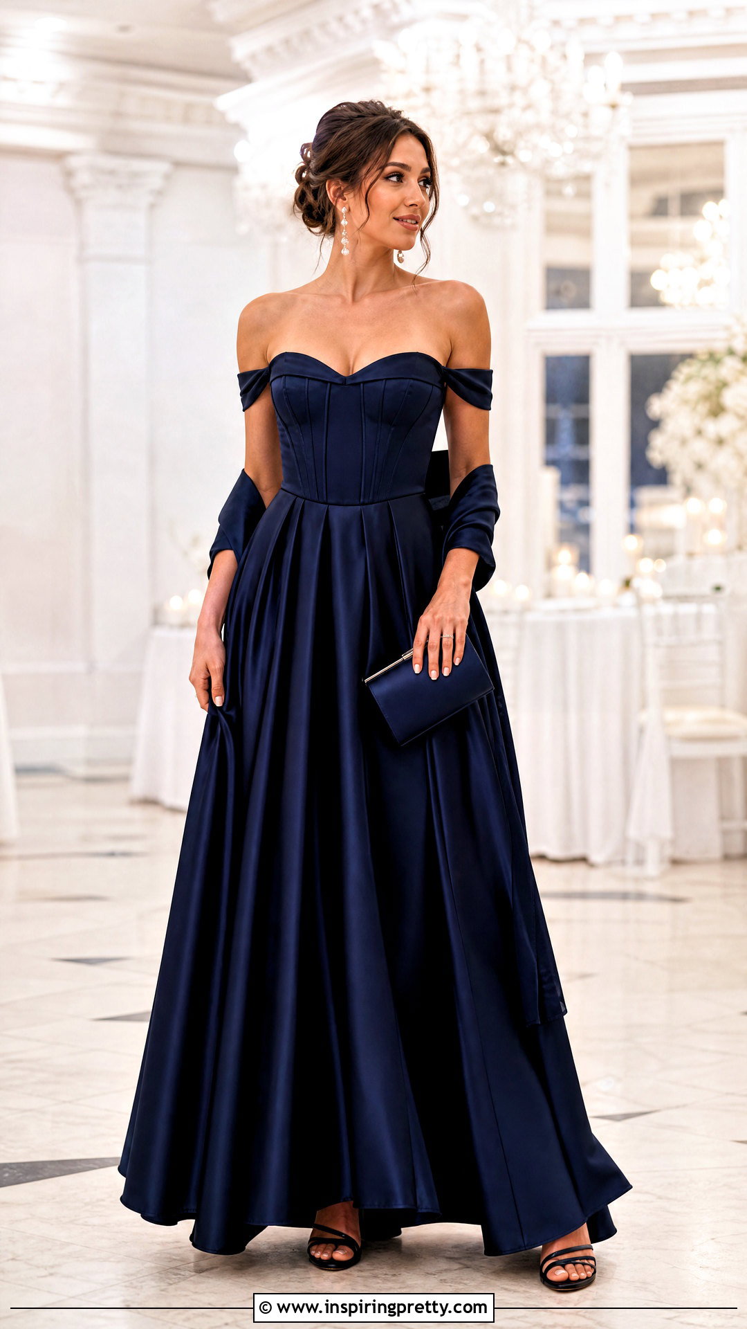 Corset Off Shoulder Top With Full Maxi Skirt - 50 off shoulder top with skirt outfit ideas