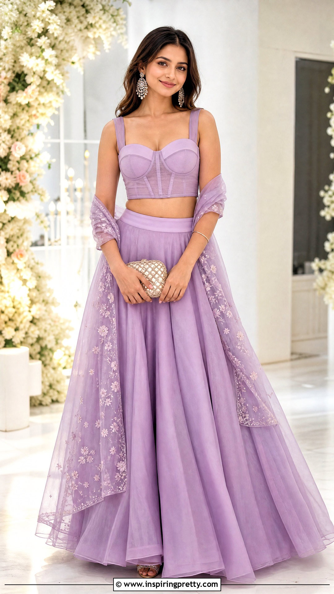 Corset Organza Crop Top Lehenga Outfit - 50 organza crop top lehenga outfit ideas