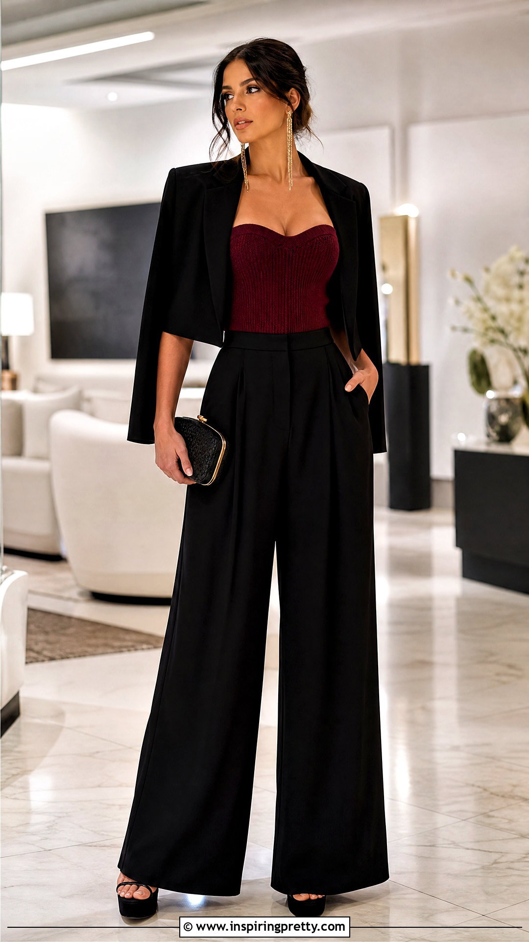 Corset Sweater Top With Palazzo Pants - 25 corset sweater top outfit ideas