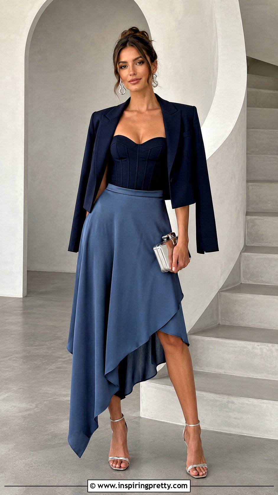 Corset Top And Asymmetrical Skirt - 50 corset top and skirt outfit ideas