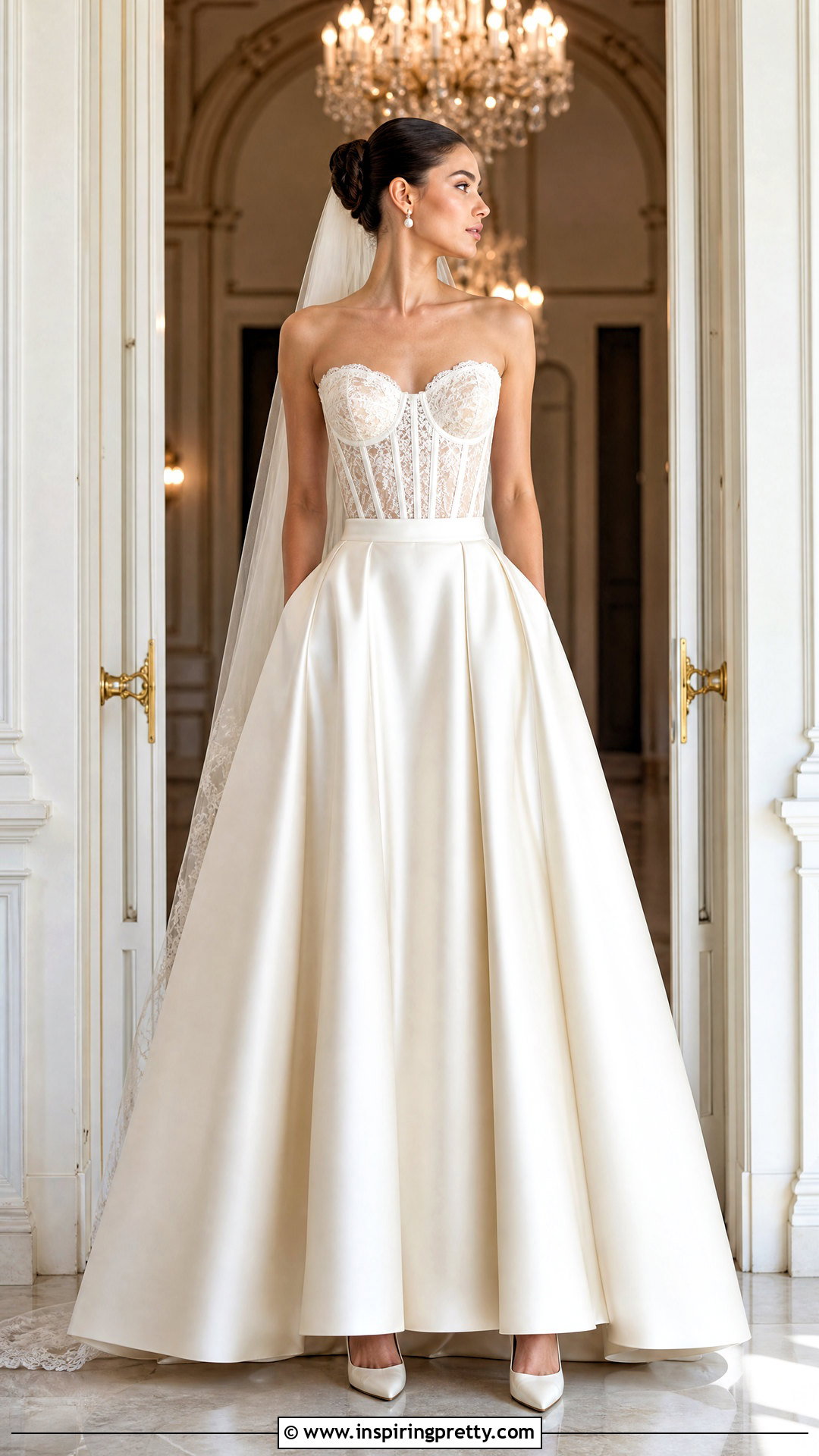 Corset Top And Full Bridal Skirt - 50 corset top wedding dress outfit ideas