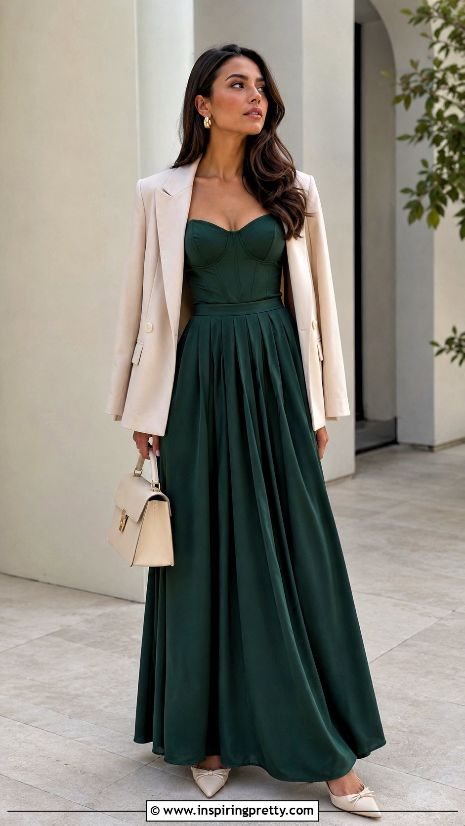 Corset Top And High Waisted Maxi Skirt - 50 corset top and skirt outfit ideas