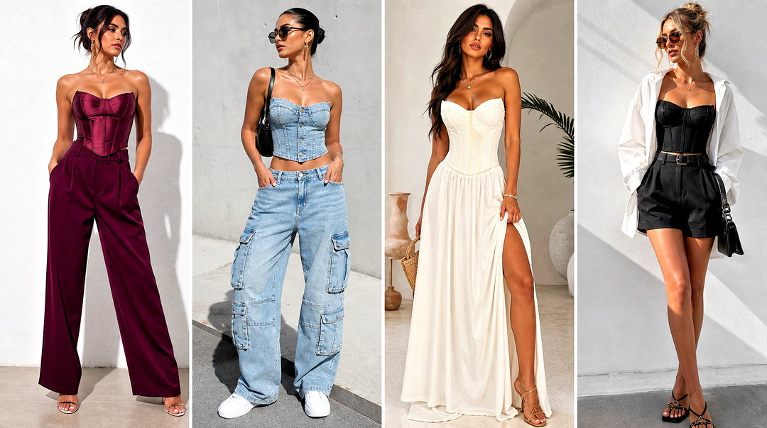 20 Corset Top Fashion Ideas for Confident Evening Style