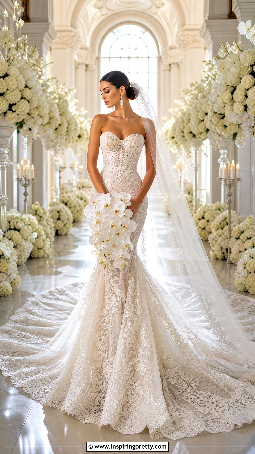 Corset Top Mermaid Wedding Dress With Cathedral Train - 20 corset top mermaid wedding dress outfit ideas