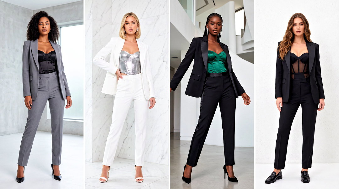 20 Corset Top Pantsuit Outfit Ideas for Modern Power Looks