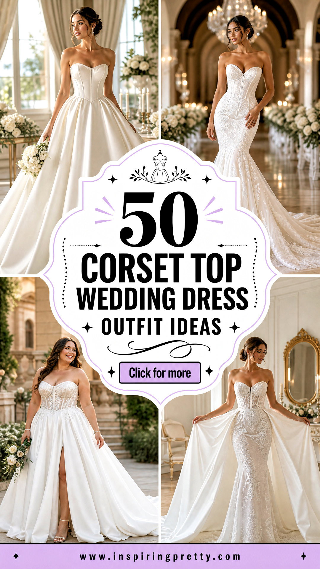 50 Corset Top Wedding Dress Outfit Ideas for Modern Brides - 50 Corset Top Wedding Dress Outfit Ideas for Modern Brides