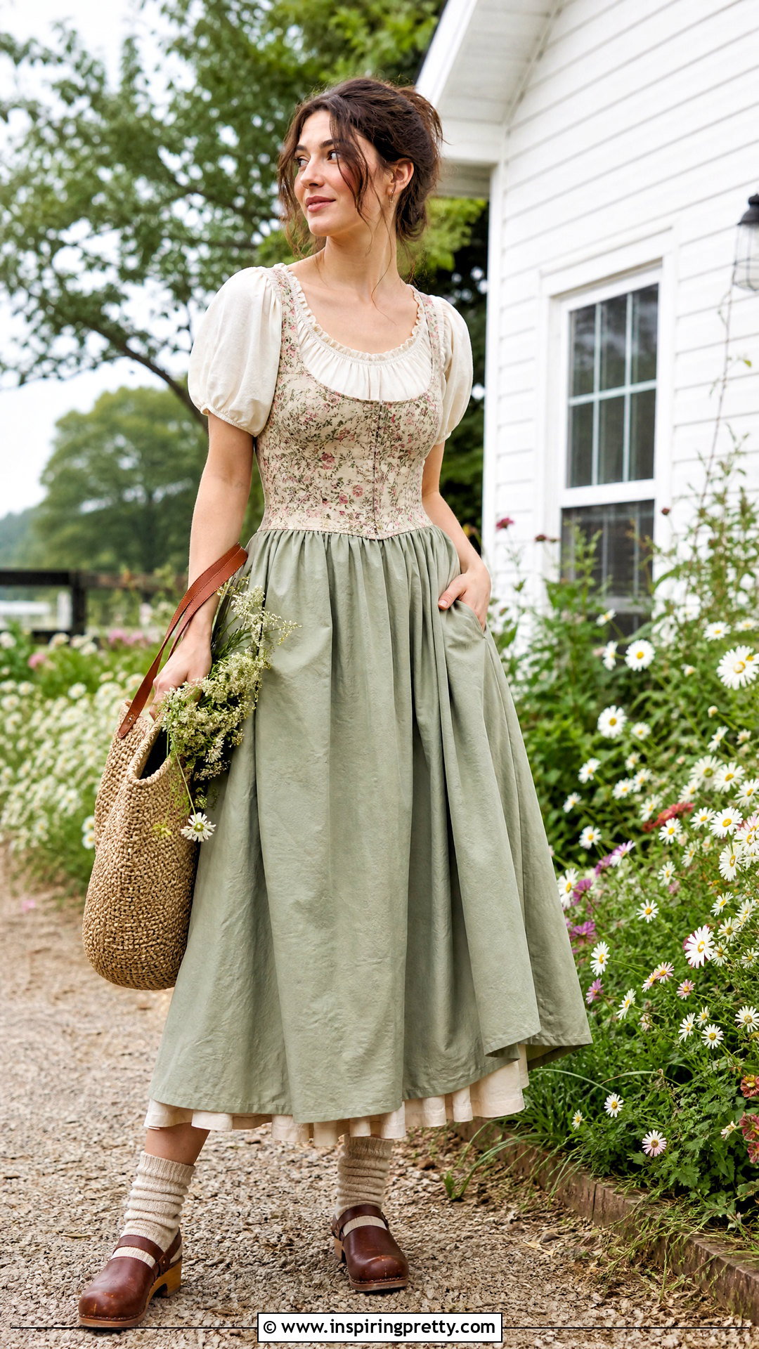 Corset Top With Apron Skirt - 25 corset top outfit cottagecore ideas