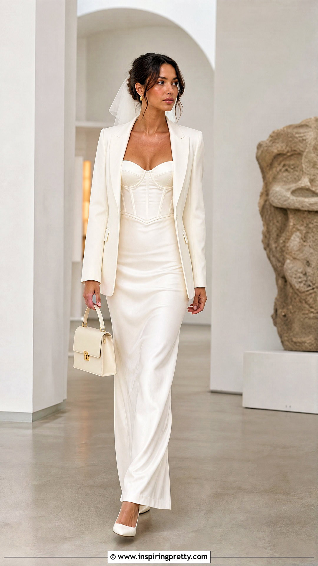 Corset Top With Bridal Blazer And Skirt - 50 corset top wedding dress outfit ideas