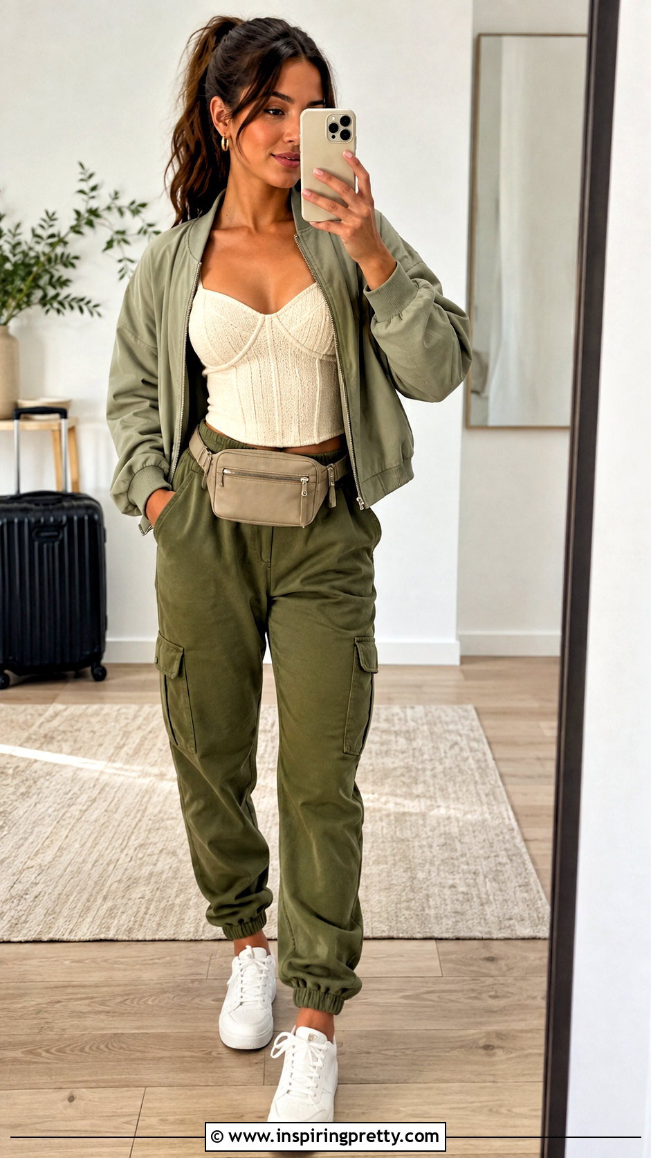 Corset Top With Cargo Joggers - 25 Cargo Corset Top outfit ideas