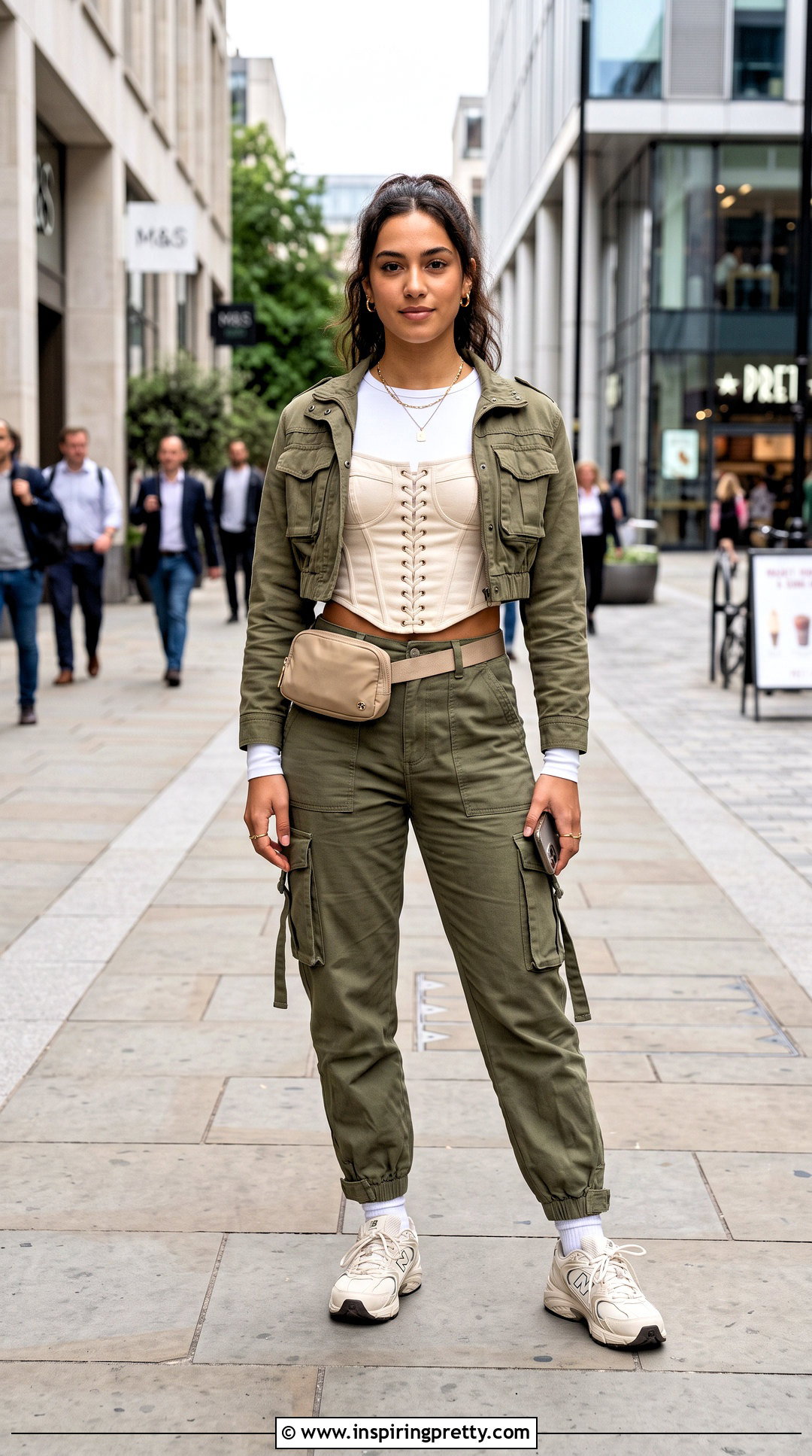 Corset Top With Cargo Pants - 50 corset top outfit ideas