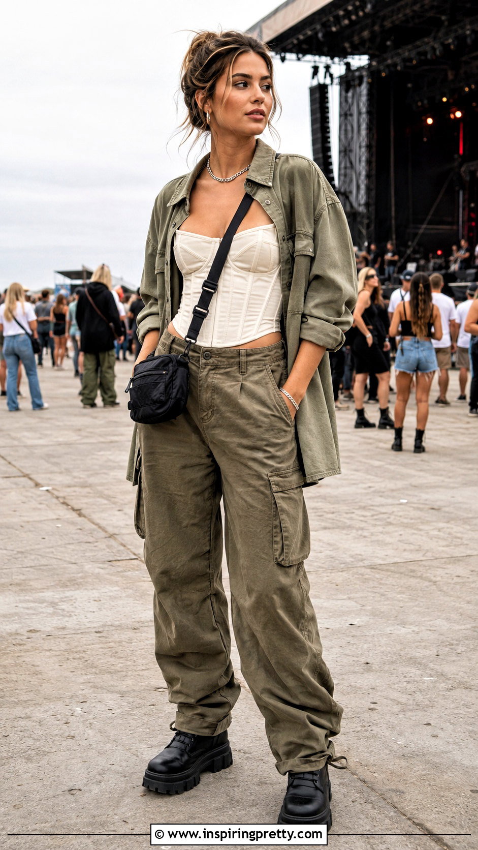 Corset Top With Cargo Pants - how to style corset tops (50 ways)
