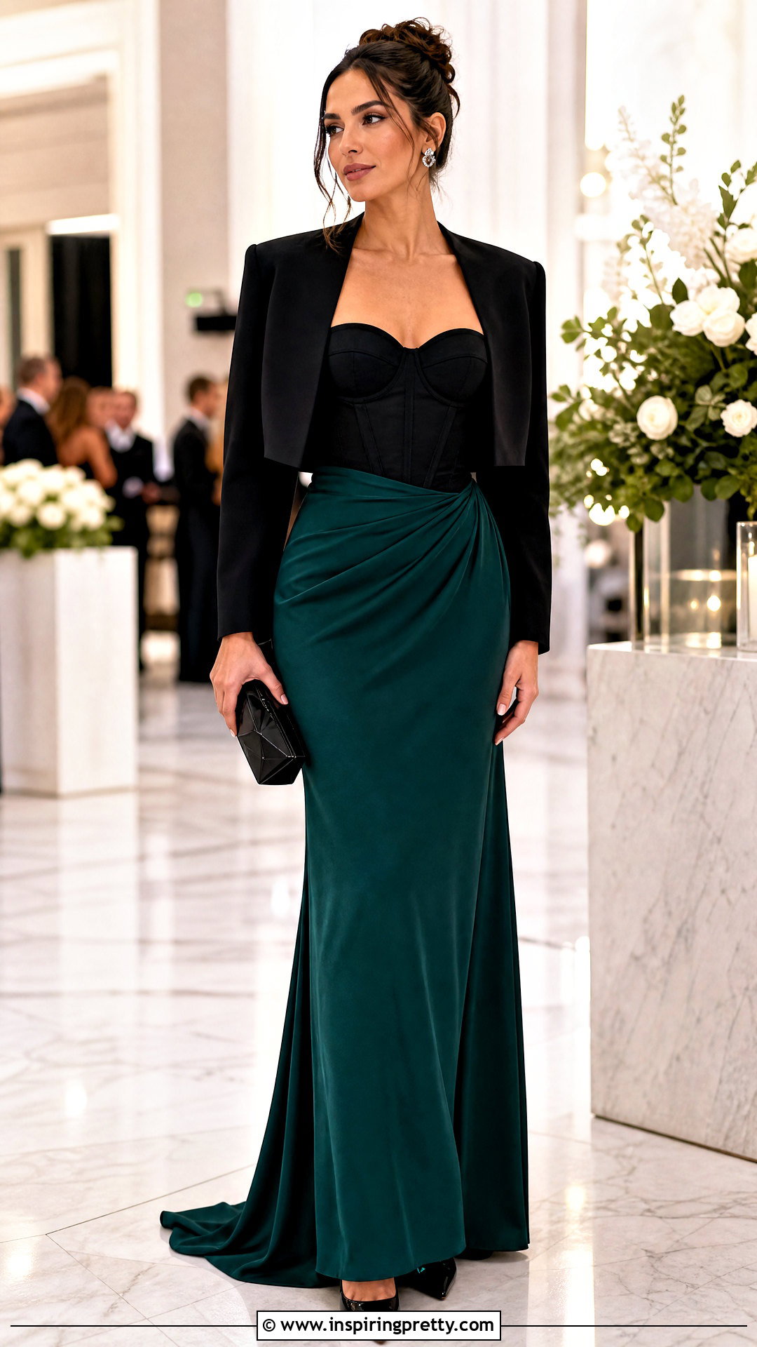 Corset Top With Formal Maxi Skirt And Heels - 50 corset top outfit ideas