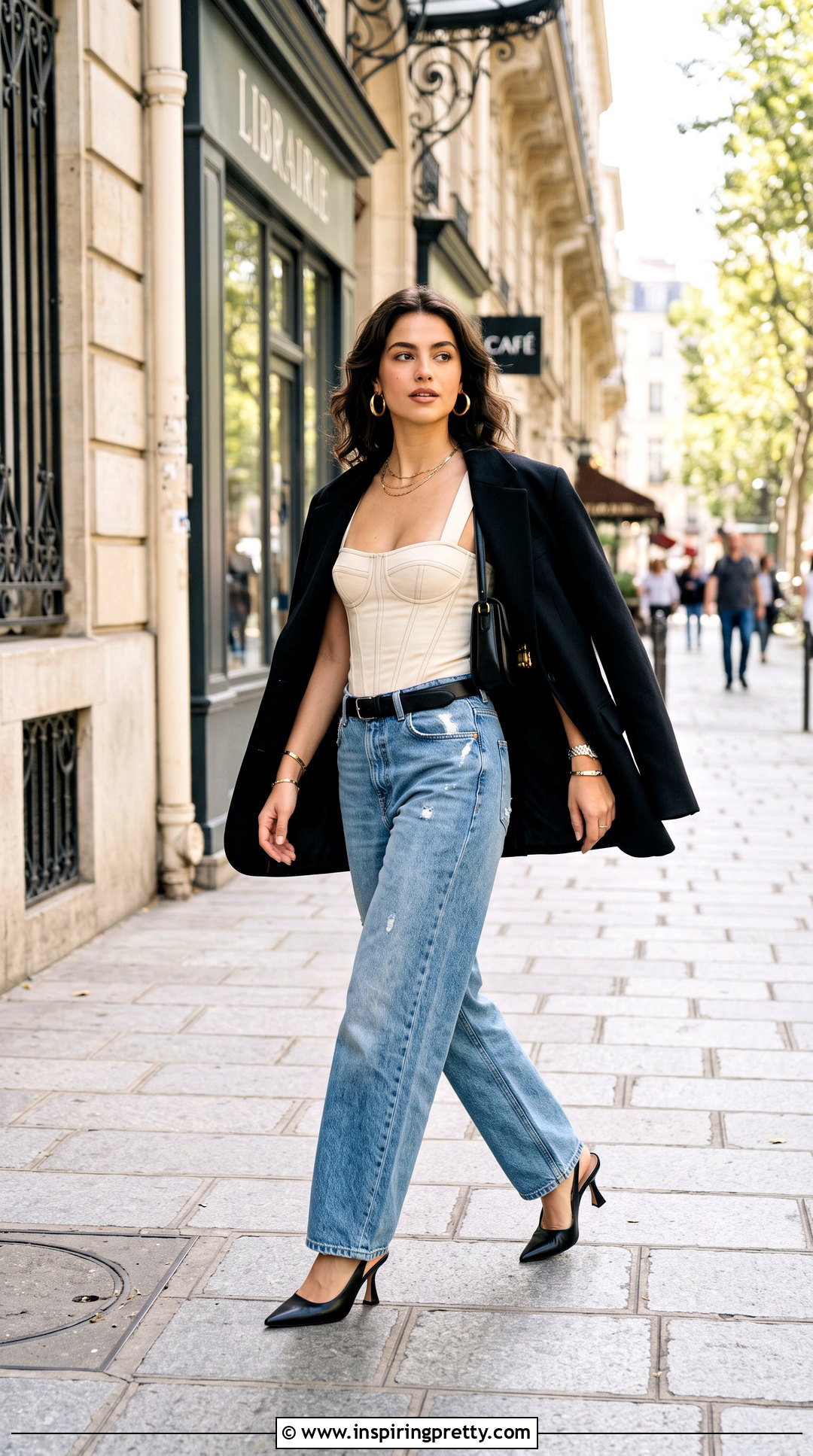 Corset Top With Loose Fit Jeans - 20 Cute Dressy Tops To Wear With Jeans