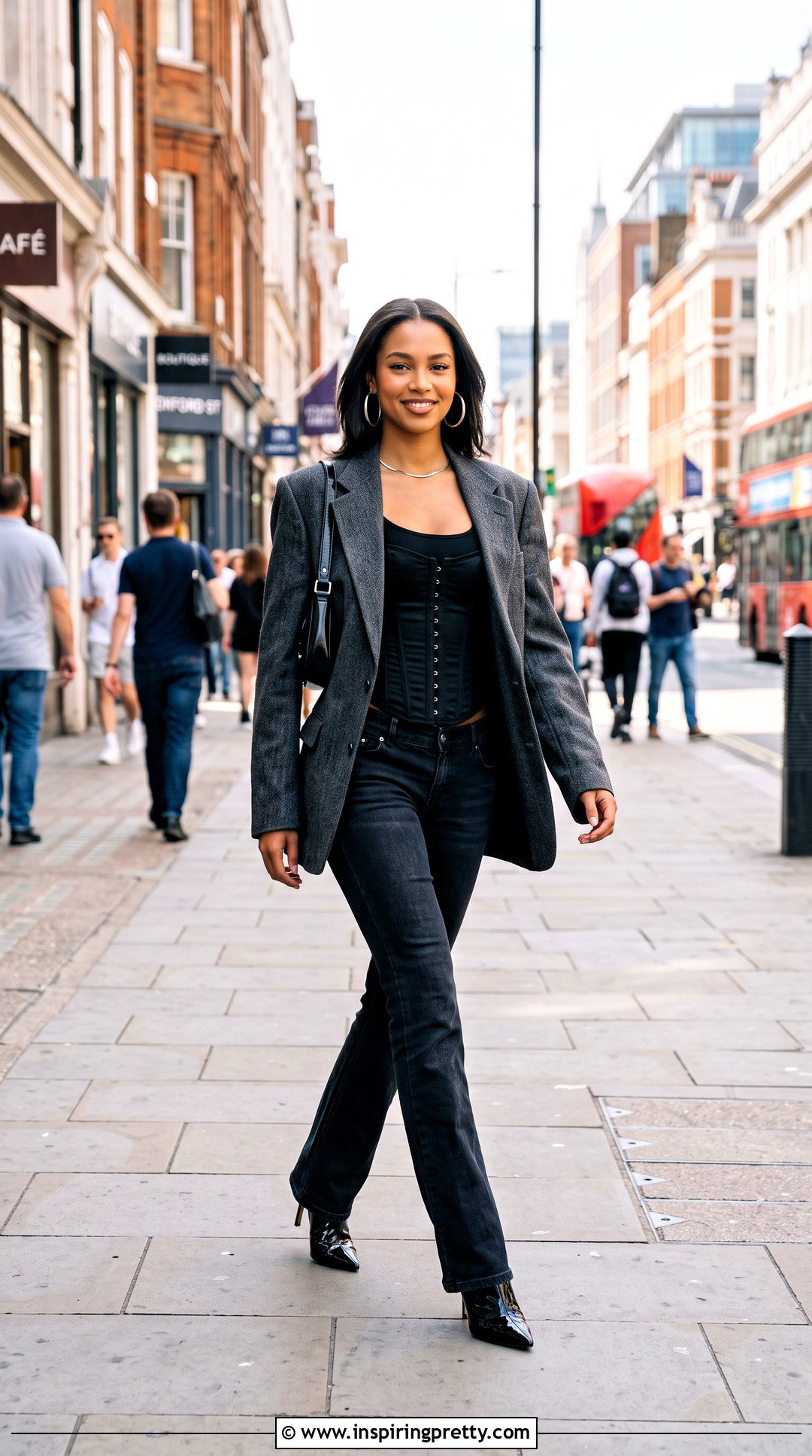 Corset Top With Low Rise Bootcut Jeans - 50 Top Corset outfit ideas