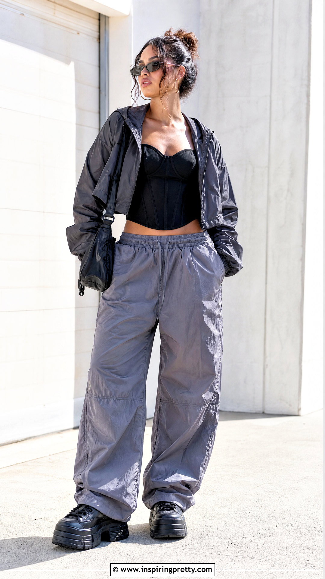 Corset Top With Parachute Pants - 50 corset top outfits