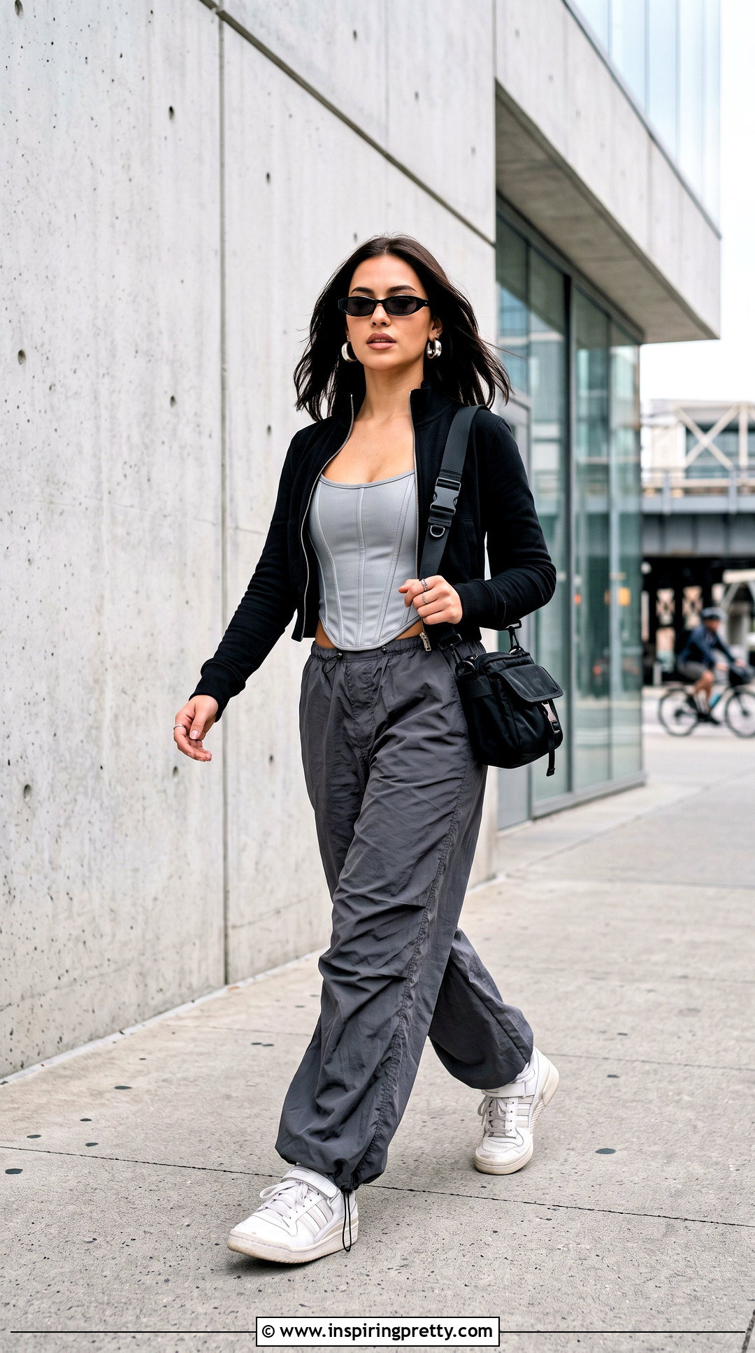 Corset Top With Parachute Pants - 50 corset tops outfit ideas