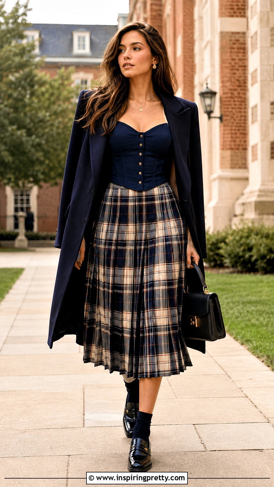Corset Top With Pleated Midi Skirt - how to style corset tops (50 ways)