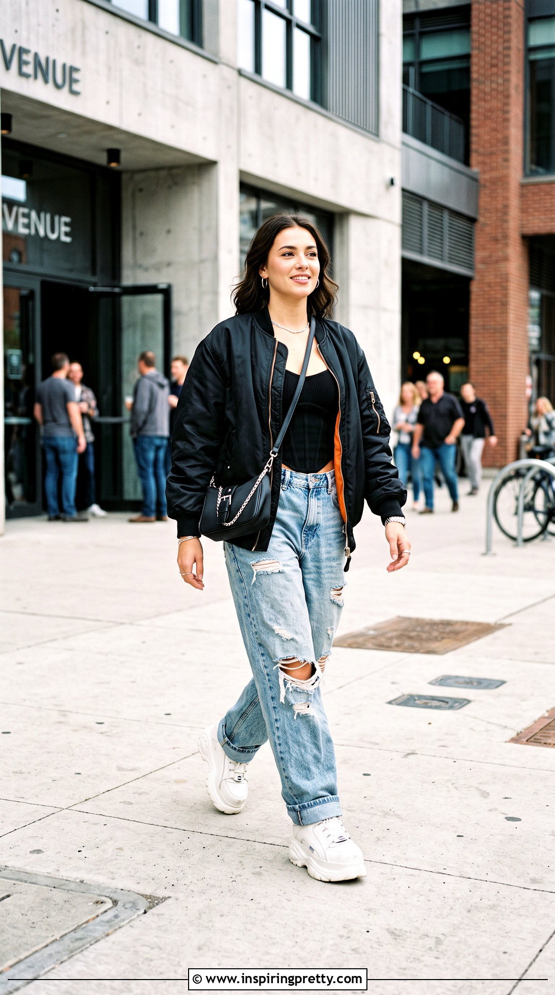 Corset Top With Ripped Baggy Jeans - 50 Top Corset outfit ideas