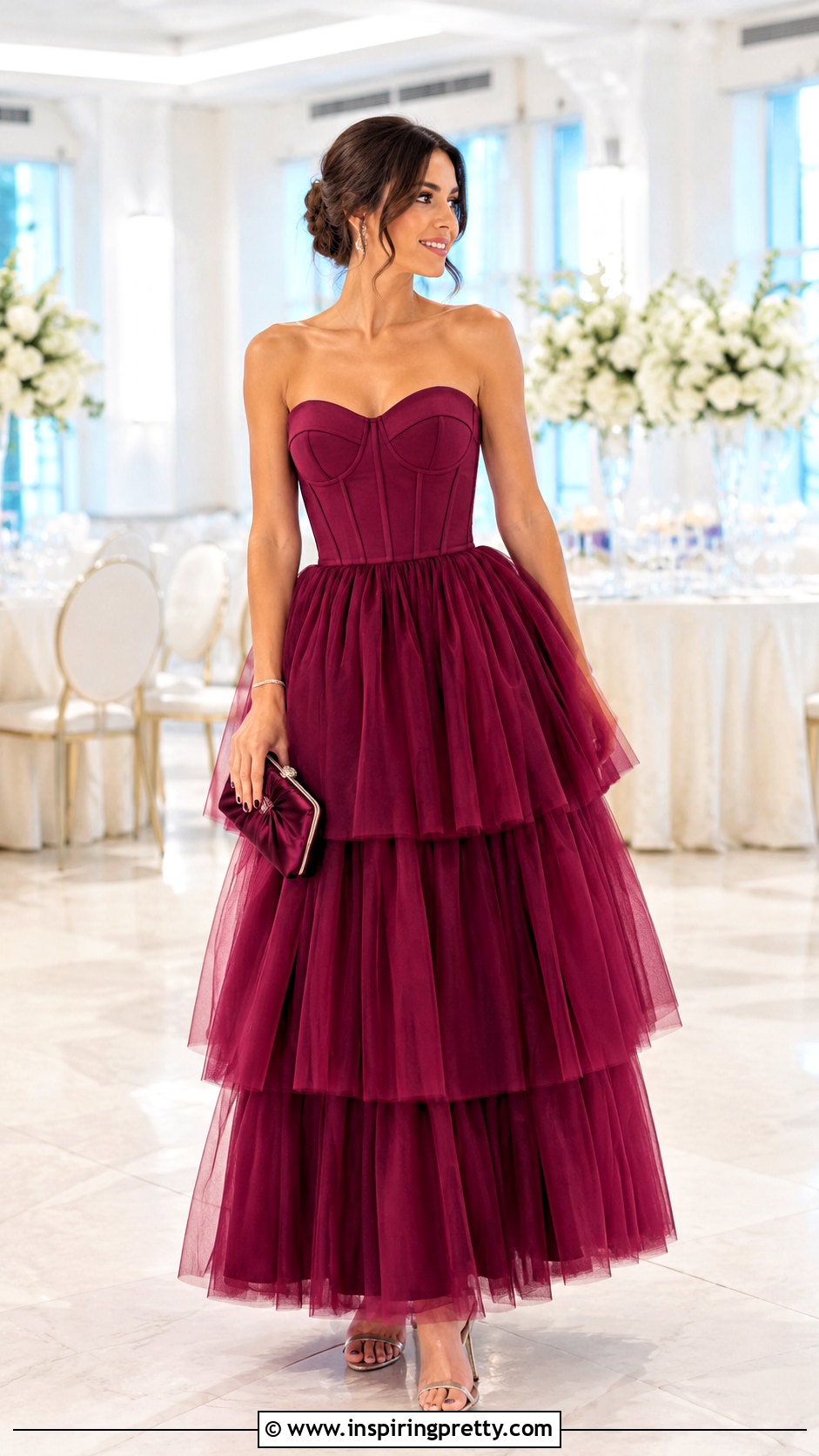 Corset Top With Tulle Long Skirt - 20 long skirt and top party wedding dresses