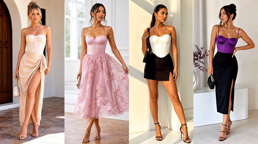 50 Corset Top and Skirt Outfit Ideas for Romantic Style