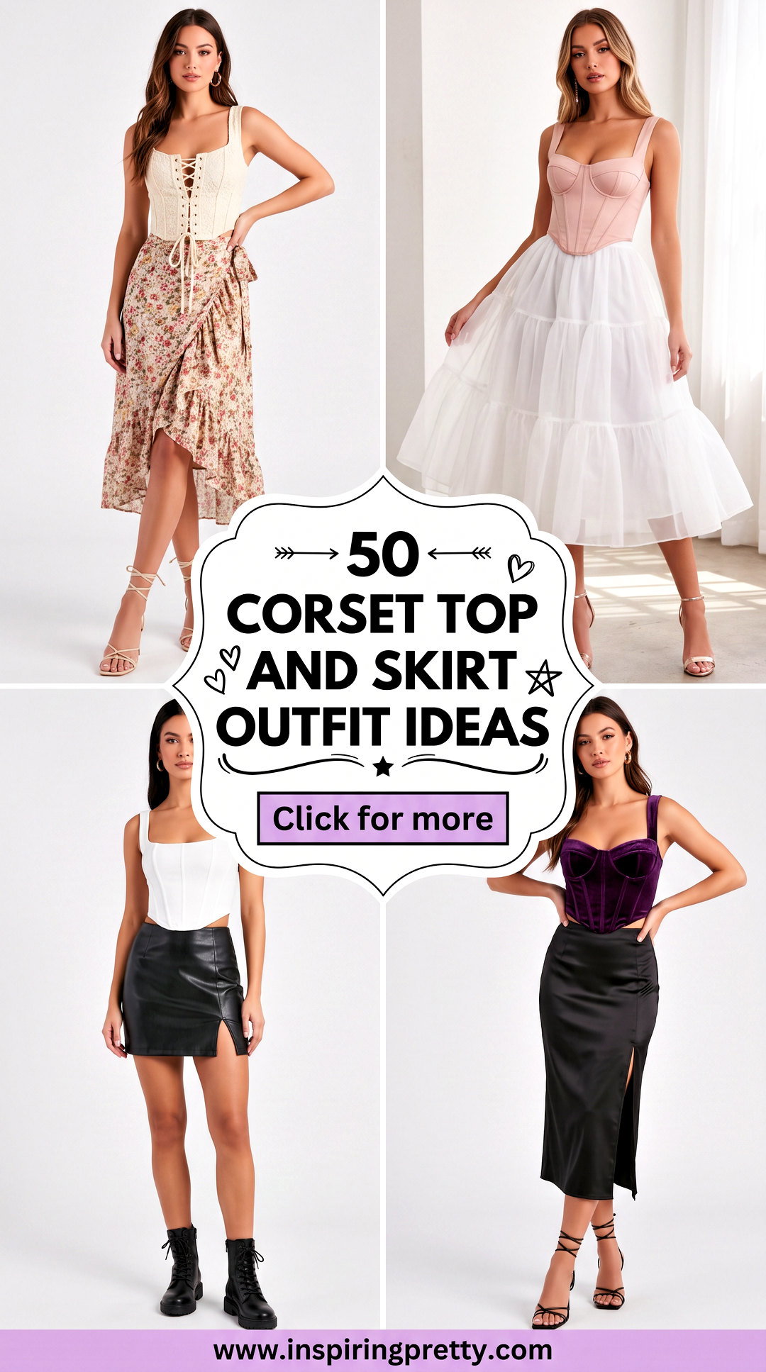 50 Corset Top and Skirt Outfit Ideas for Romantic Style - 50 Corset Top and Skirt Outfit Ideas for Romantic Style