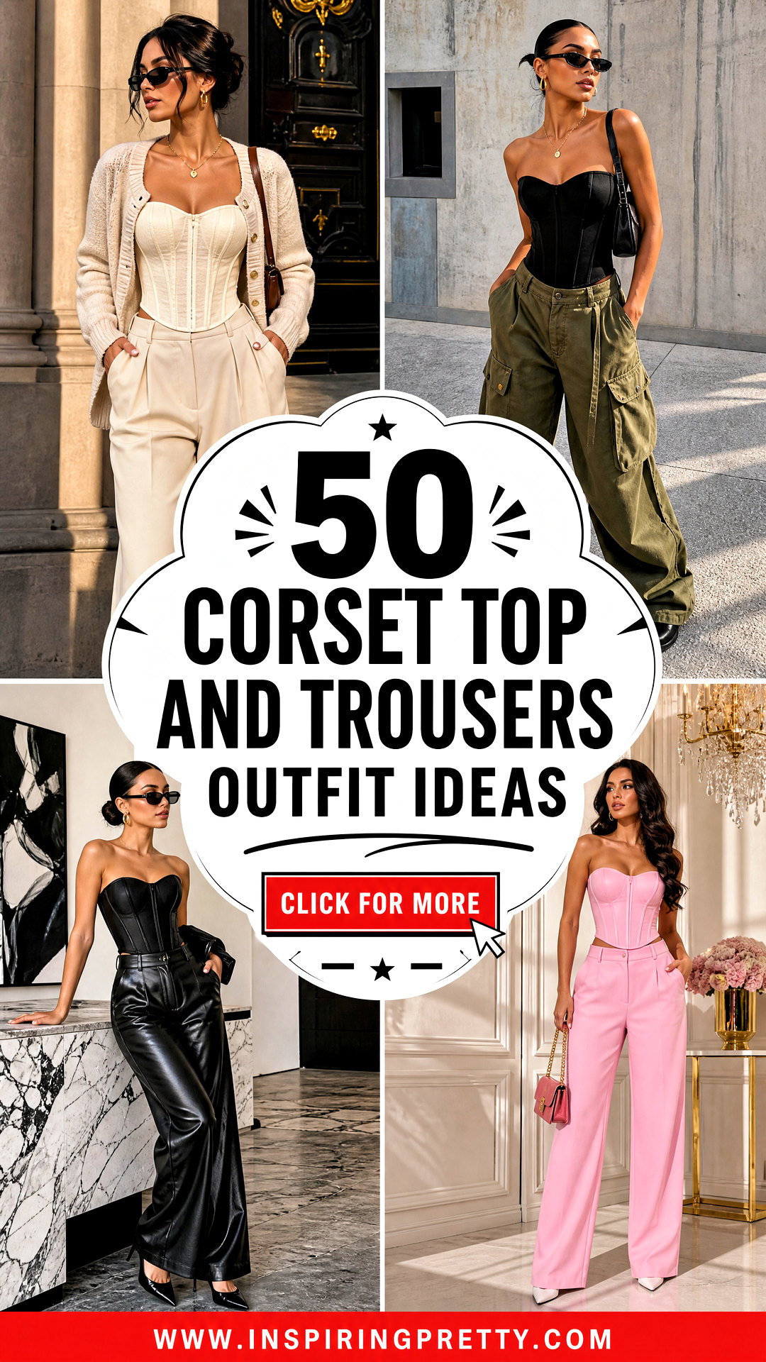 50 Corset Top and Trousers Outfit Ideas for Sleek Style - 50 Corset Top and Trousers Outfit Ideas for Sleek Style