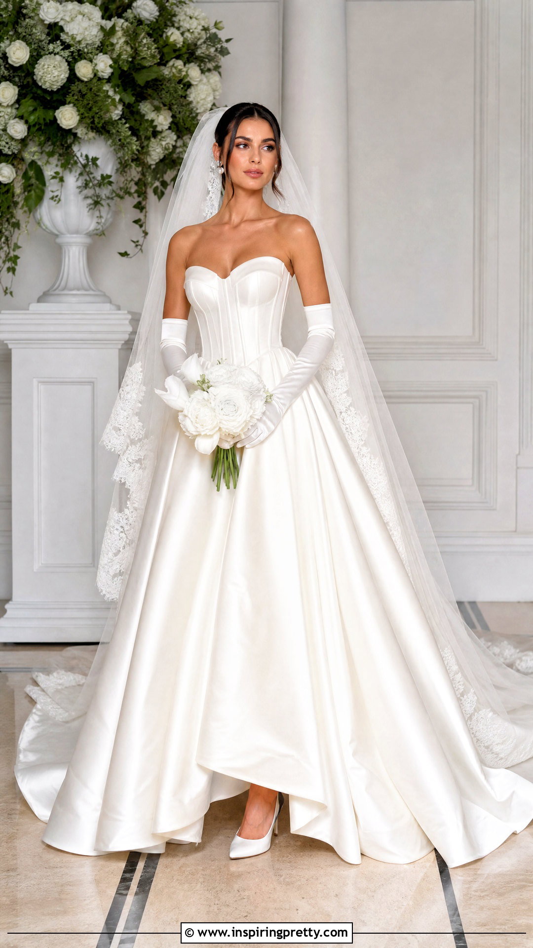 Corset Wedding Dress With Bridal Gloves - 50 wedding dress corset top outfit ideas