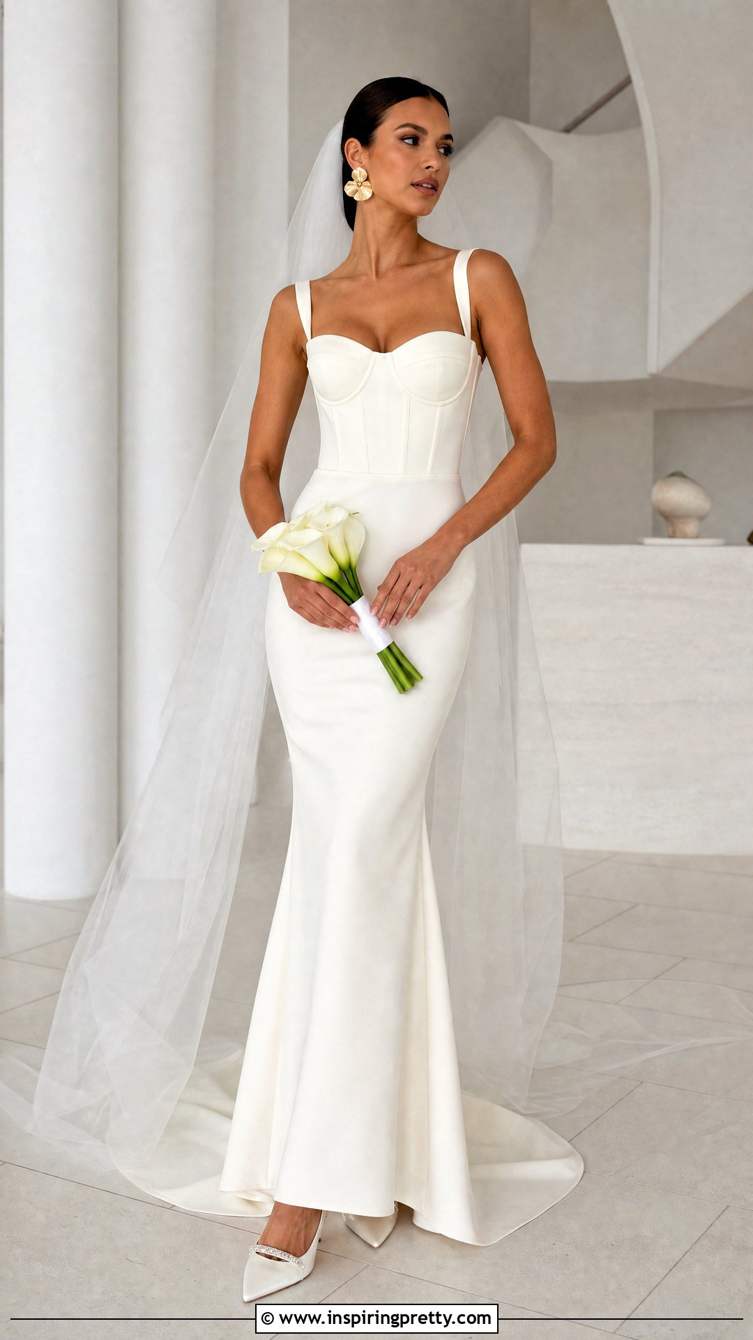Corset Wedding Dress With Crepe Mermaid Skirt - 50 wedding dress corset top outfit ideas