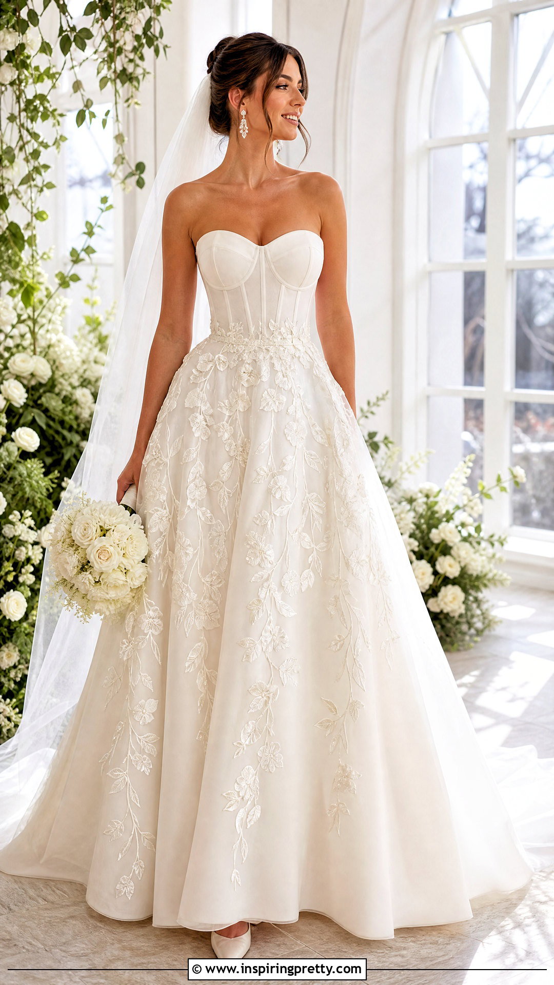Corset Wedding Dress With Embroidered Skirt - 50 wedding dress corset top outfit ideas