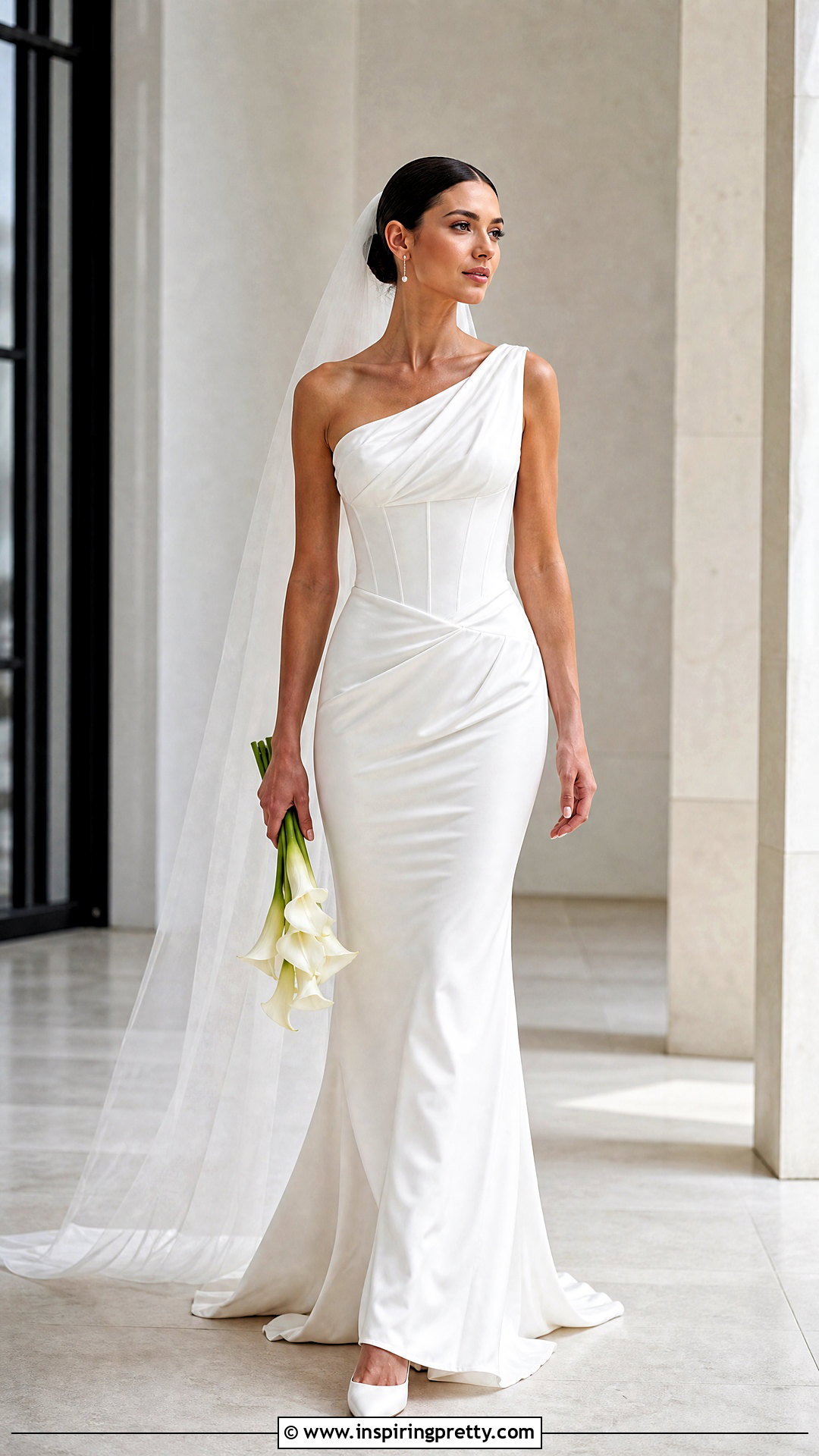 Corset Wedding Dress With One Shoulder Draping - 50 wedding dress corset top outfit ideas