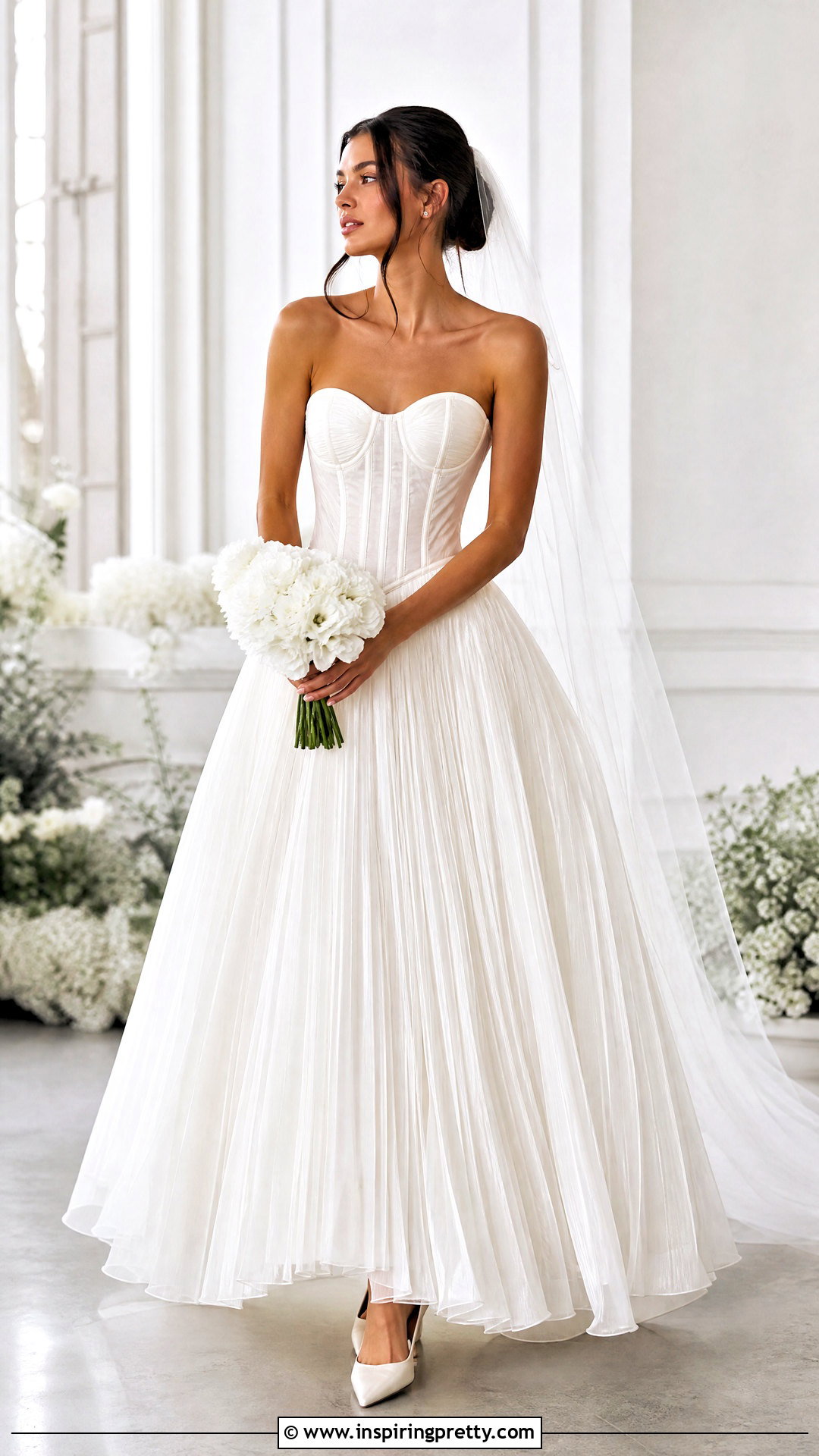 Corset Wedding Dress With Pleated Organza Skirt - 50 wedding dress corset top outfit ideas