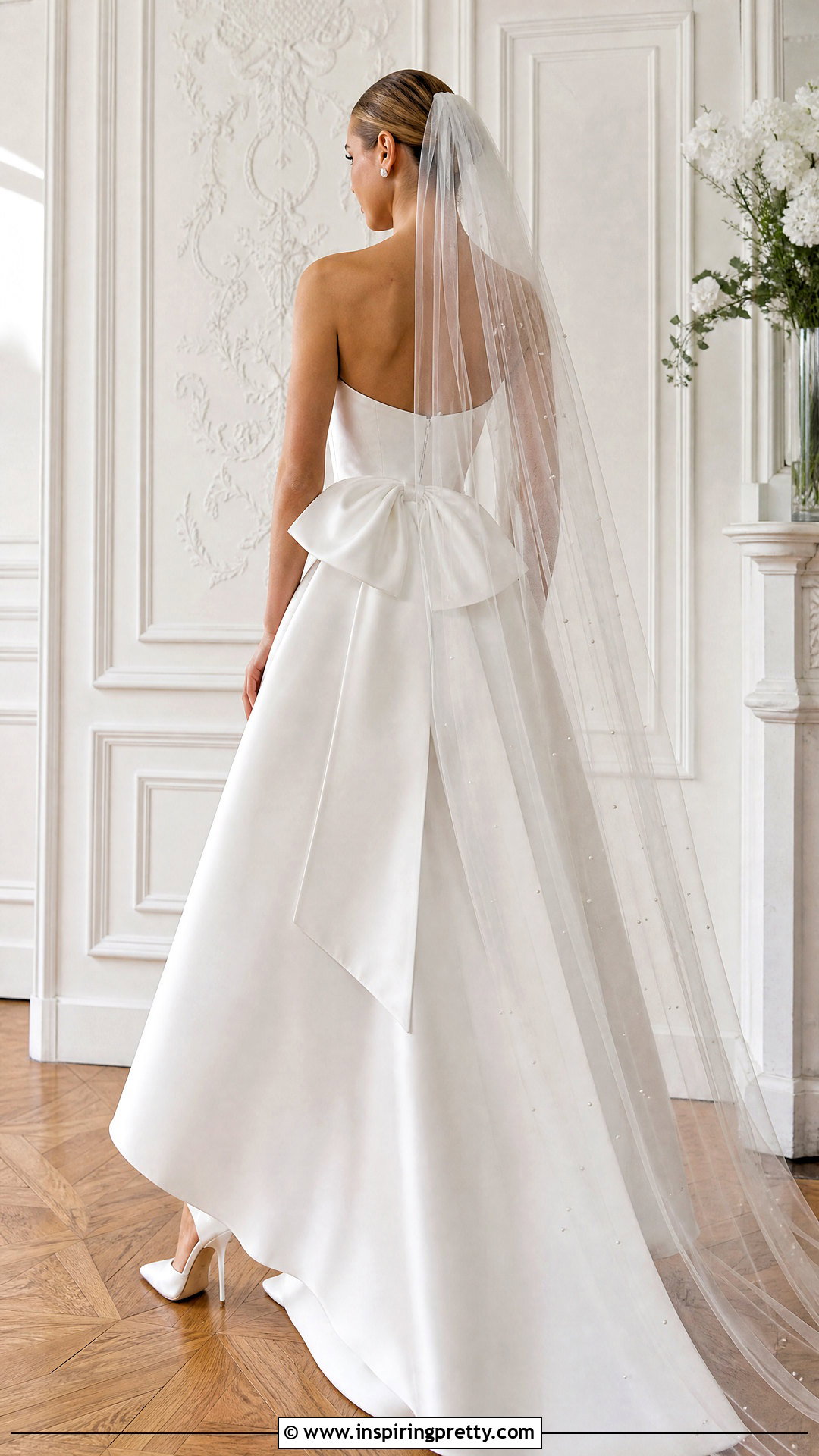 Corset Wedding Dress With Statement Bow - 50 corset top wedding dress outfit ideas