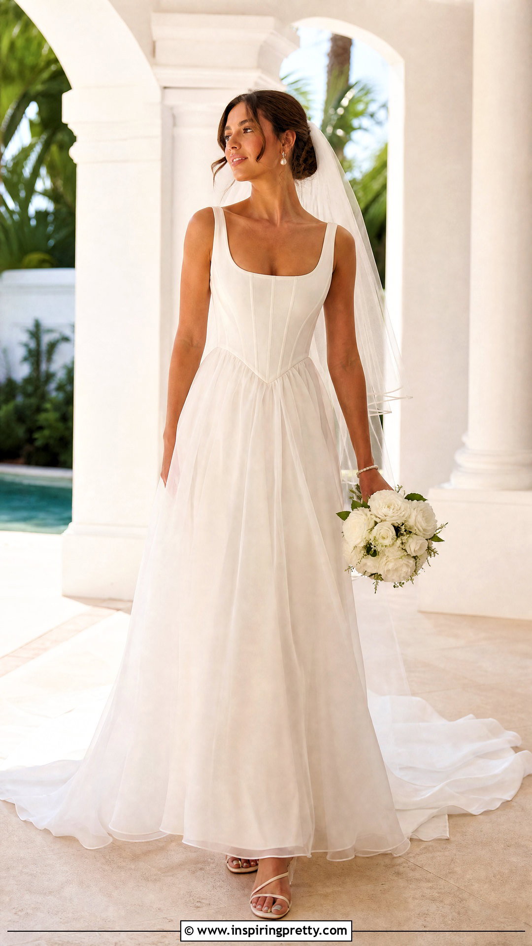 Corset Wedding Dress With Summer Organza Skirt - 50 wedding dress corset top outfit ideas