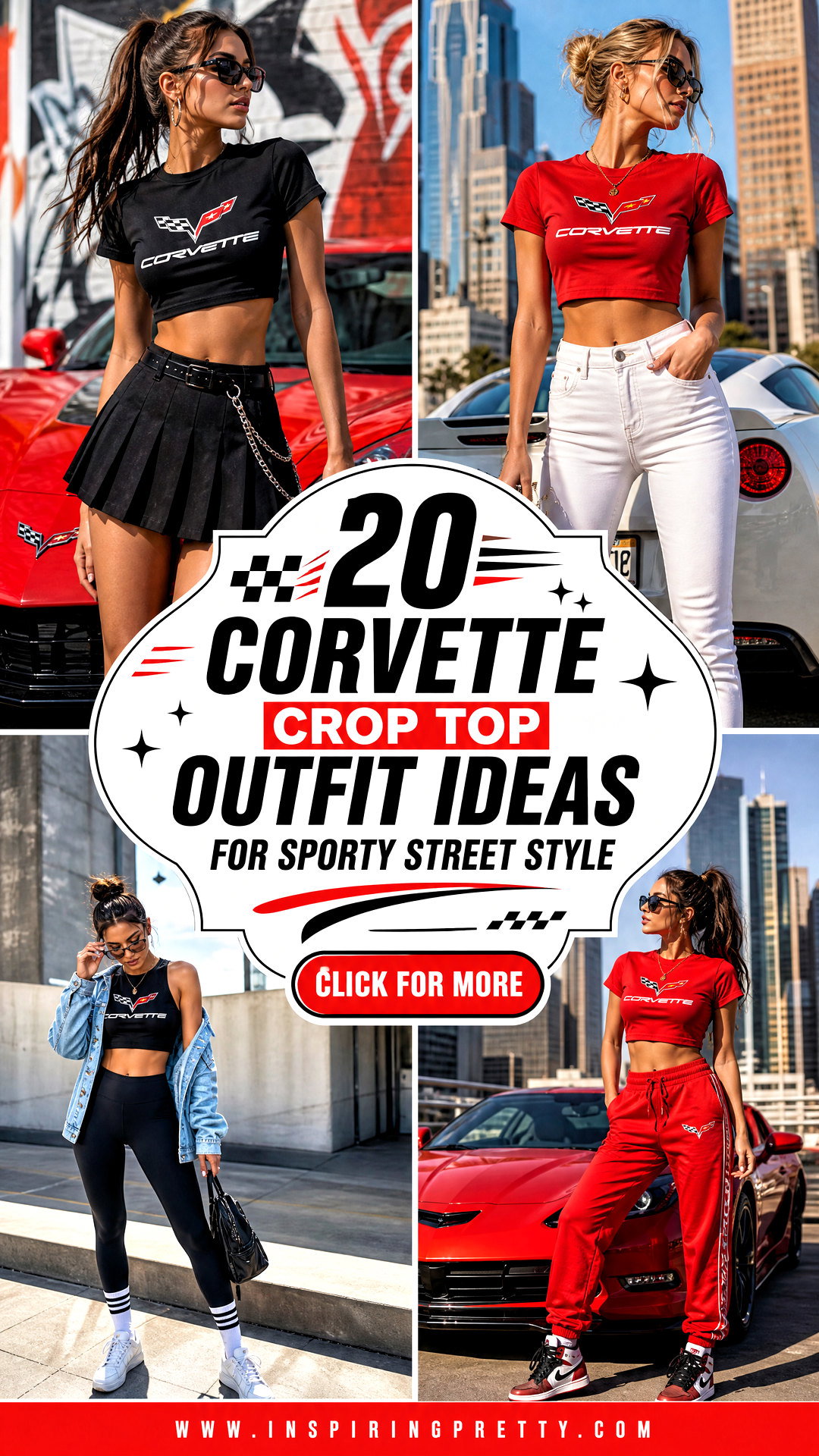 20 Corvette Crop Top Outfit Ideas for Sporty Street Style - 20 Corvette Crop Top Outfit Ideas for Sporty Street Style