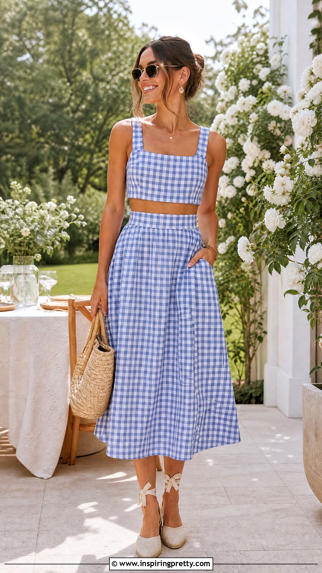 Cotton Crop Top With Matching Skirt - 50 cotton crop top outfit ideas