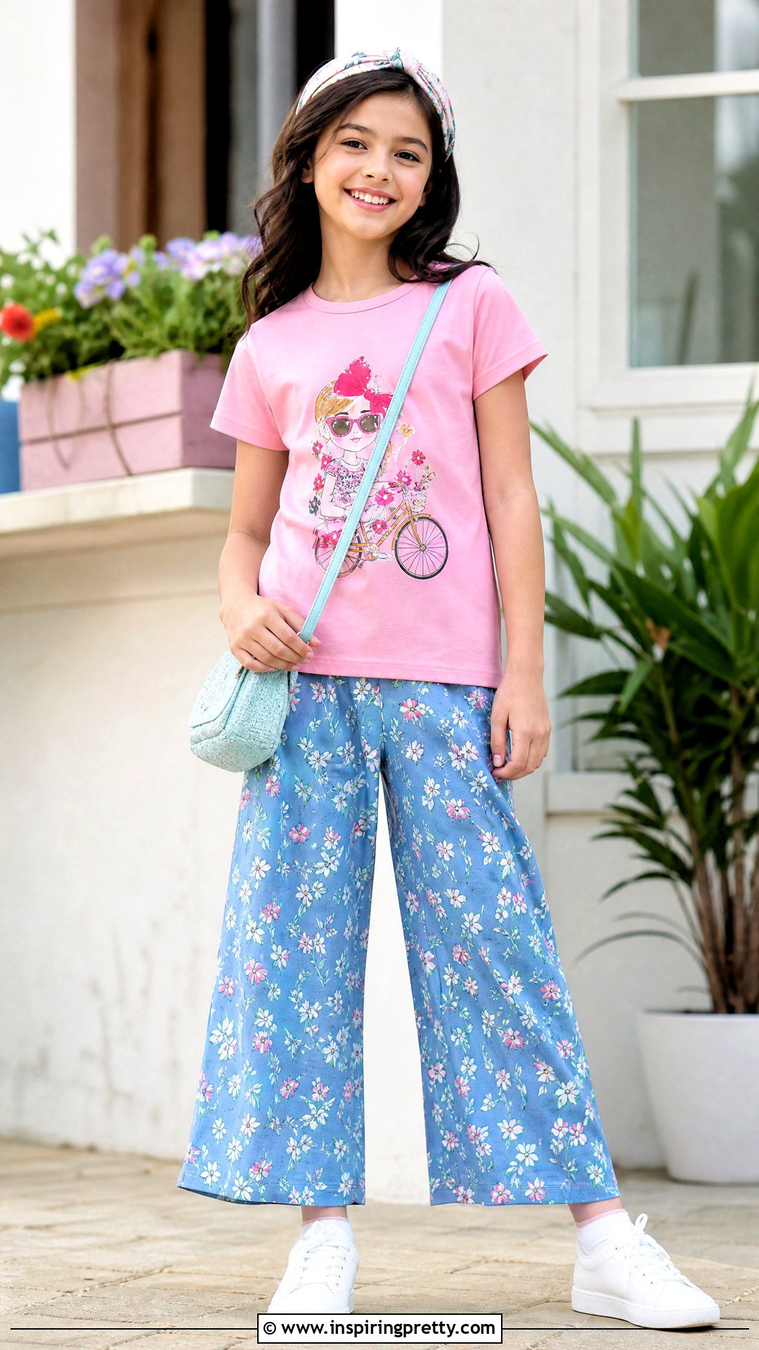 Cotton Palazzo With Printed T Shirt - 50 kids plazo with tops