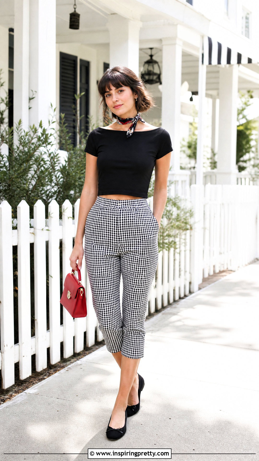 Cotton Short Top With Capri Pants - 50 cotton short tops outfit ideas