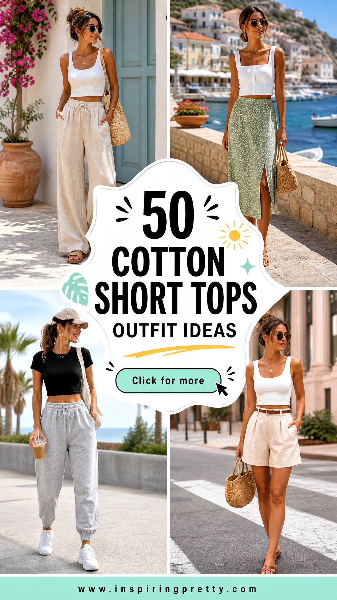50 Cotton Short Tops Outfit Ideas for Easy Summer Styling - 50 Cotton Short Tops Outfit Ideas for Easy Summer Styling