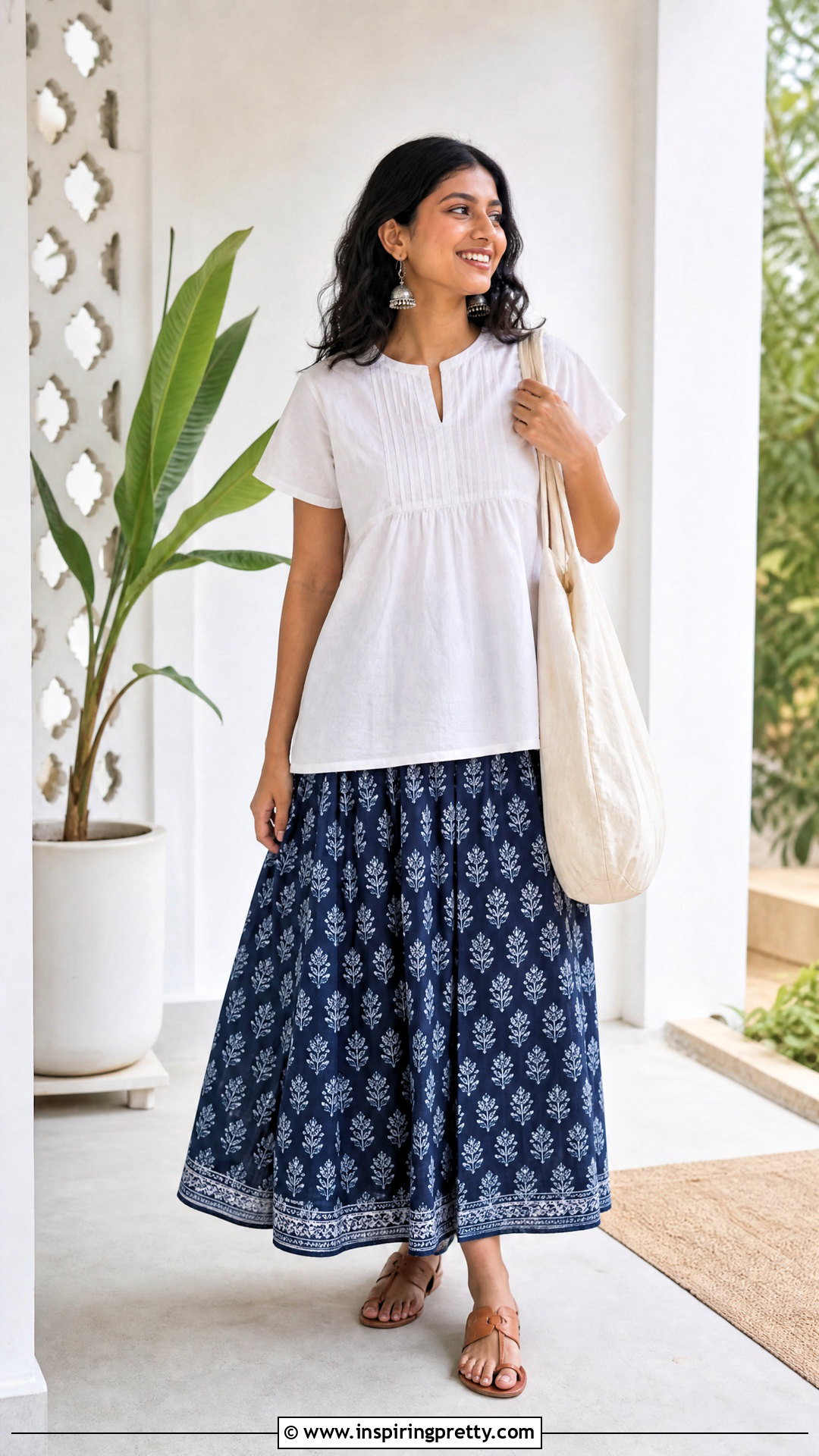 Cotton Skirt And Short Kurti Indian Outfit - 50 skirt and top indian outfits