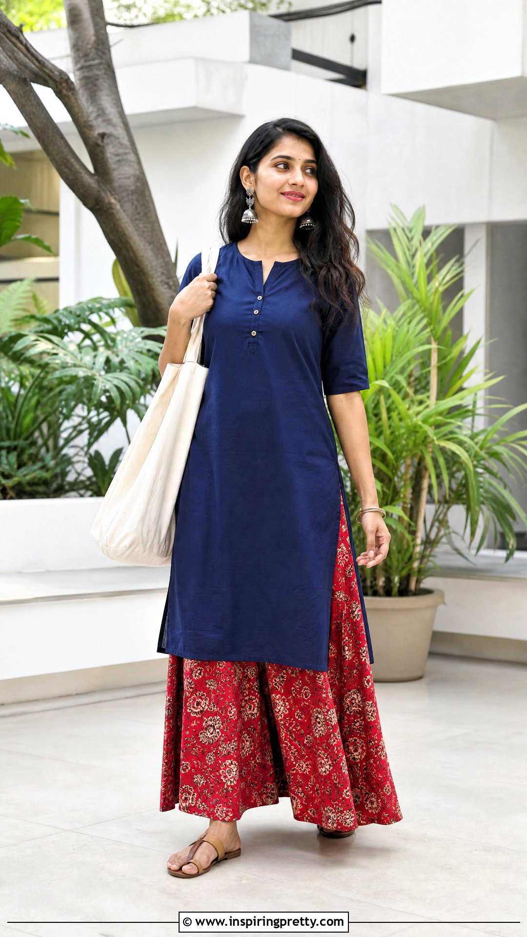 Cotton Skirt With Short Kurta - 50 cotton skirt and top indian outfit ideas