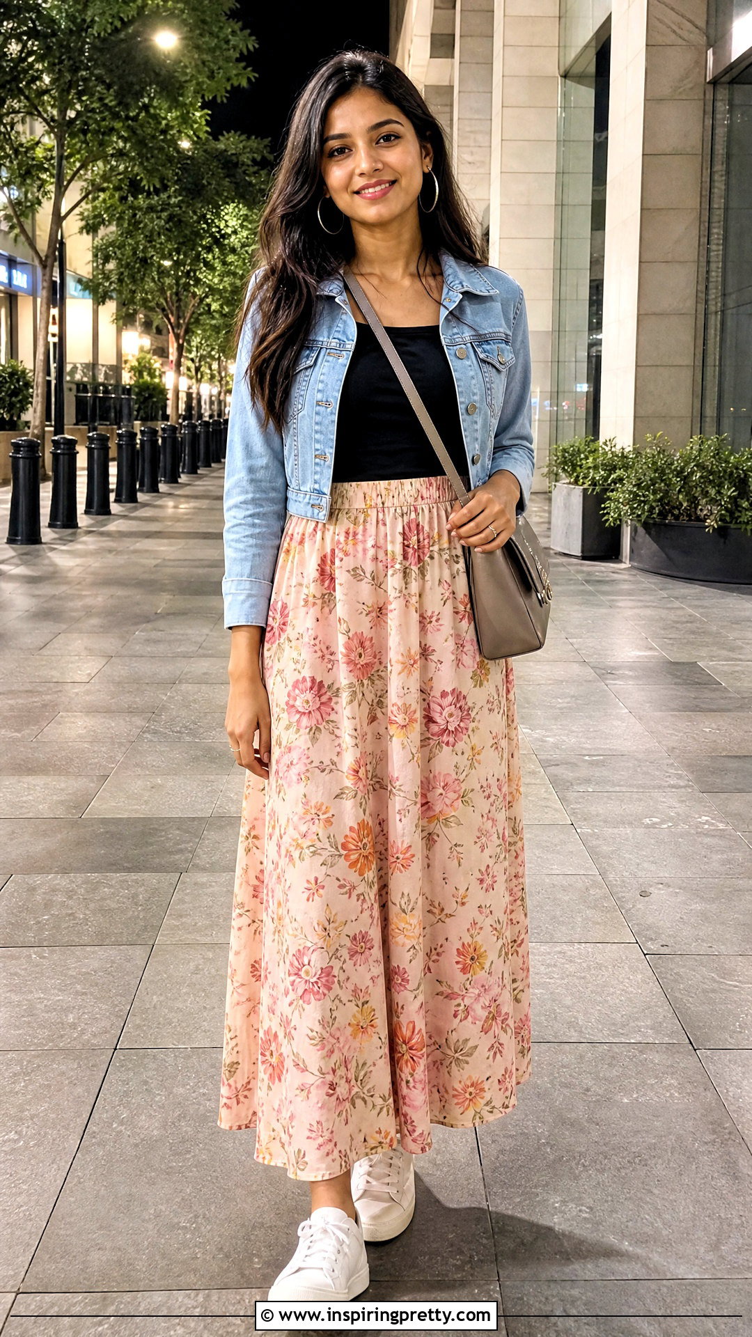 Cotton Skirt With Top And Denim Jacket - 50 cotton skirt and top indian outfit ideas