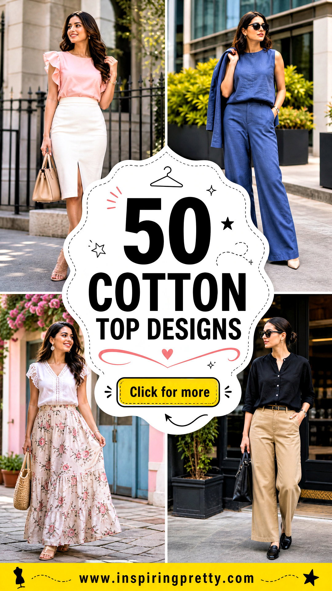 50 Cotton Top Designs for Women to Refresh Everyday Style - 50 Cotton Top Designs for Women to Refresh Everyday Style