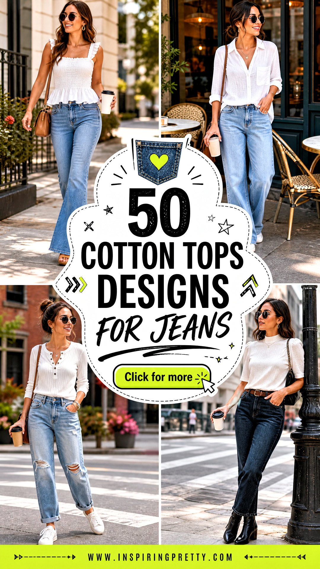 50 Cotton Tops Designs for Jeans to Upgrade Casual Style - 50 Cotton Tops Designs for Jeans to Upgrade Casual Style