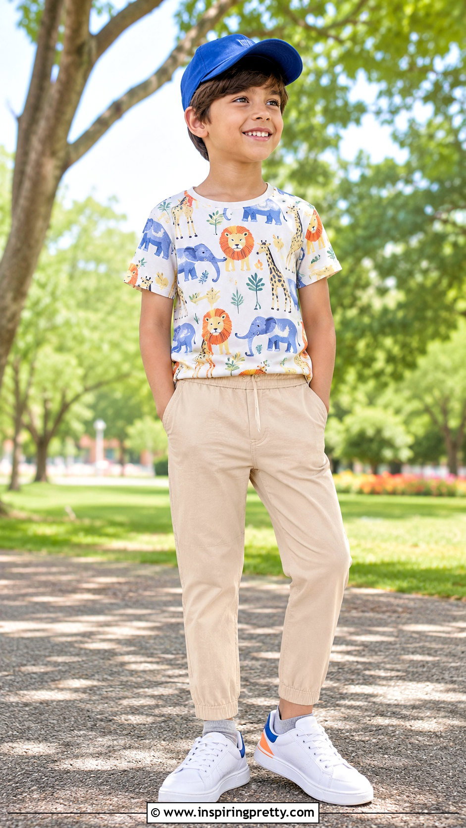 Cotton Trousers And Printed T Shirt Outfit - 50 trouser and top for kids
