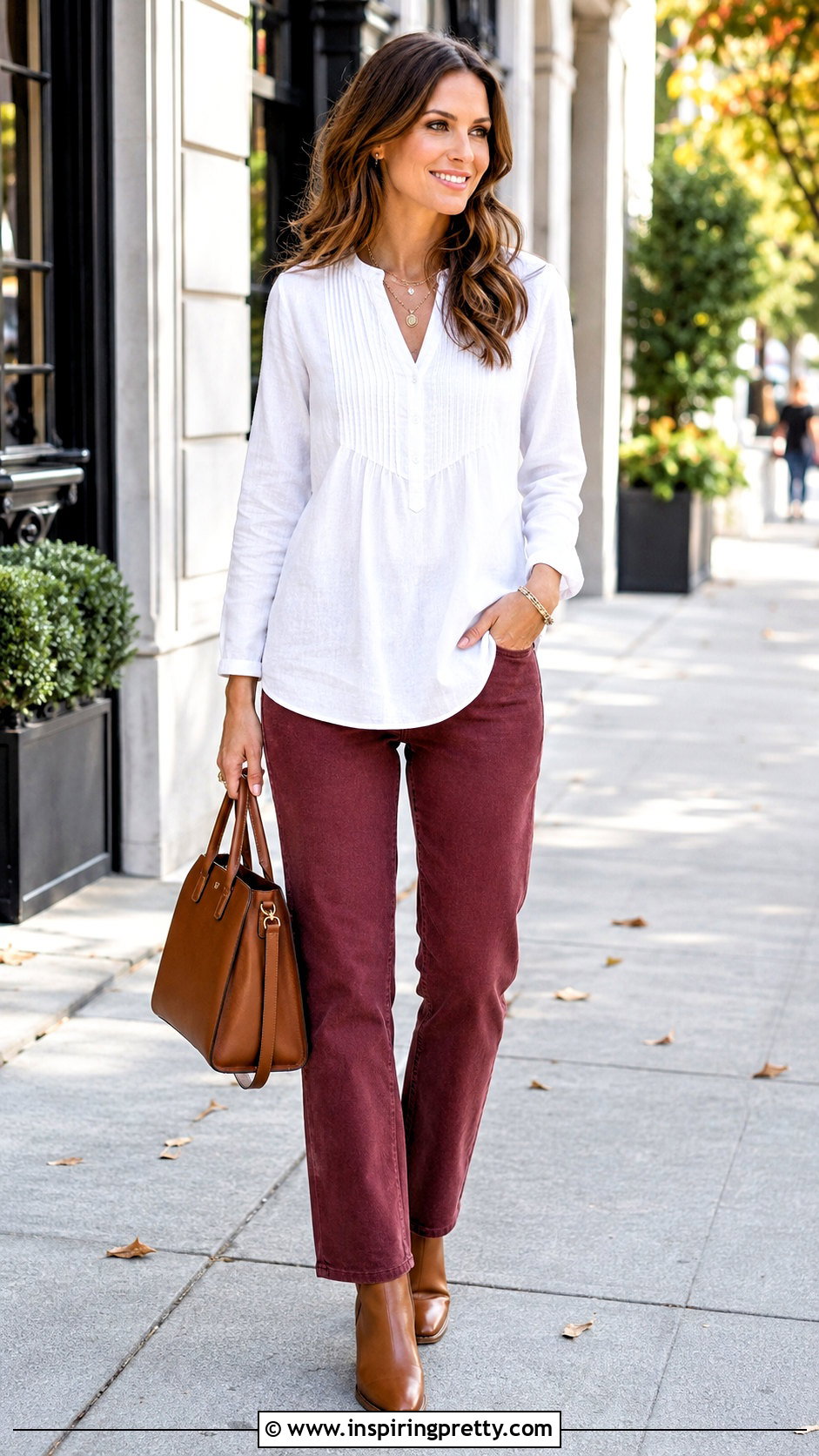 Cotton Tunic Top With Colored Jeans - 50 cotton tunic tops outfit ideas